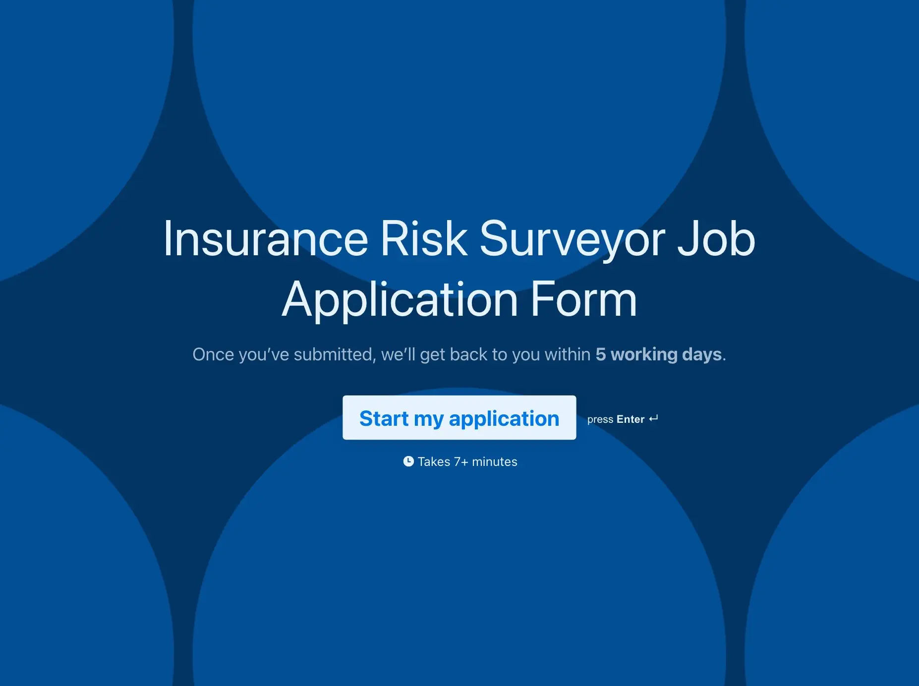 Insurance Risk Surveyor Job Application Form Template Hero