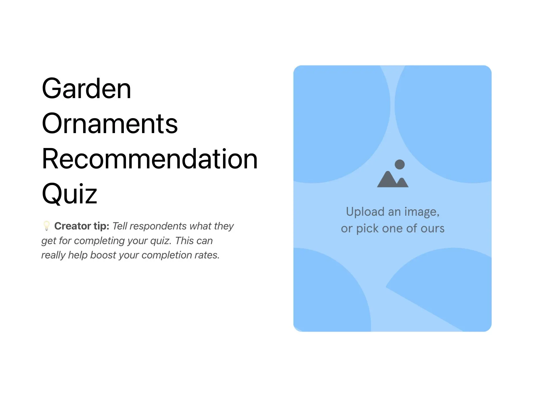 Garden Ornaments Recommendation Quiz Template Hero