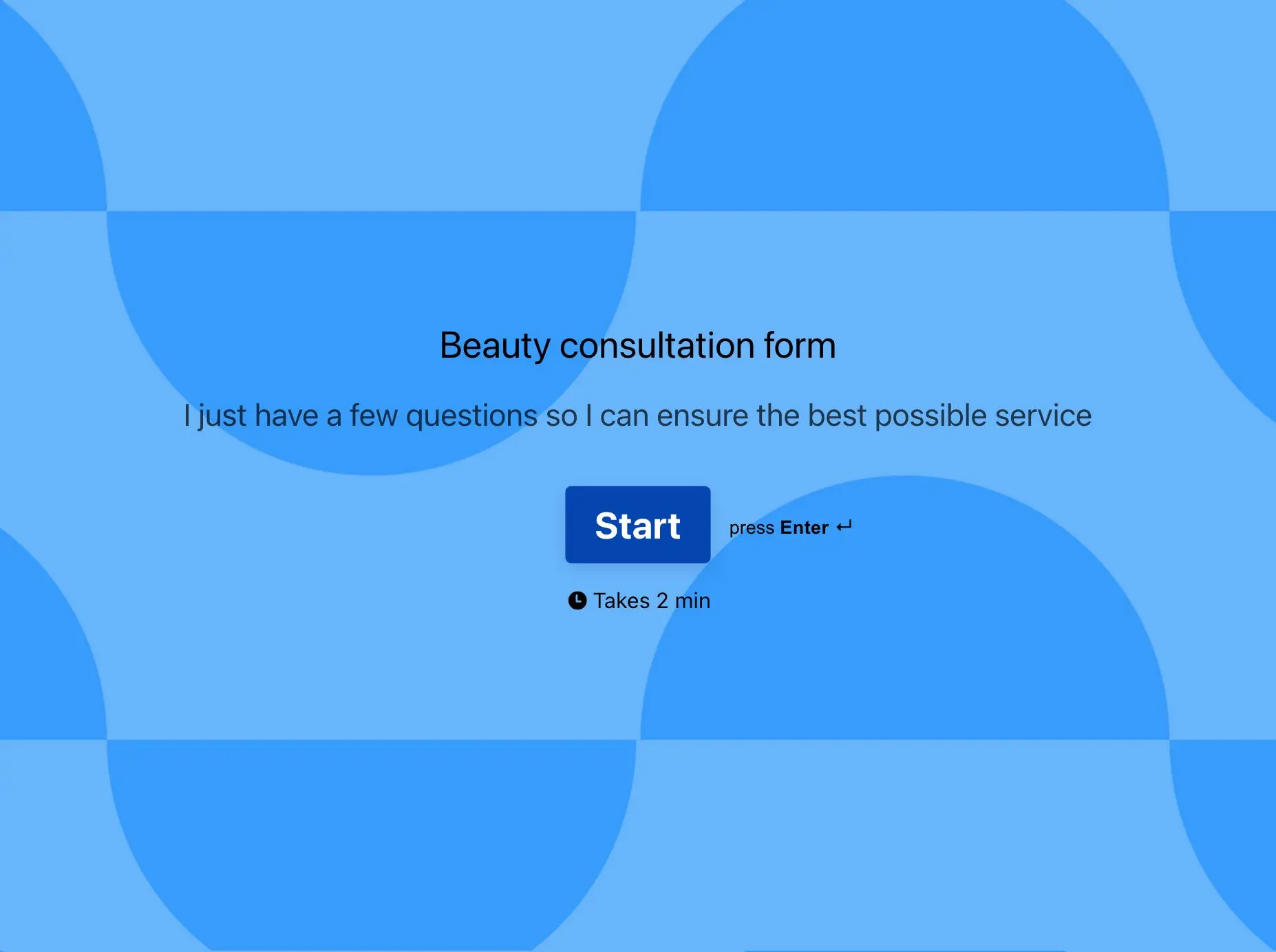 Beauty Consultation Form Template Hero