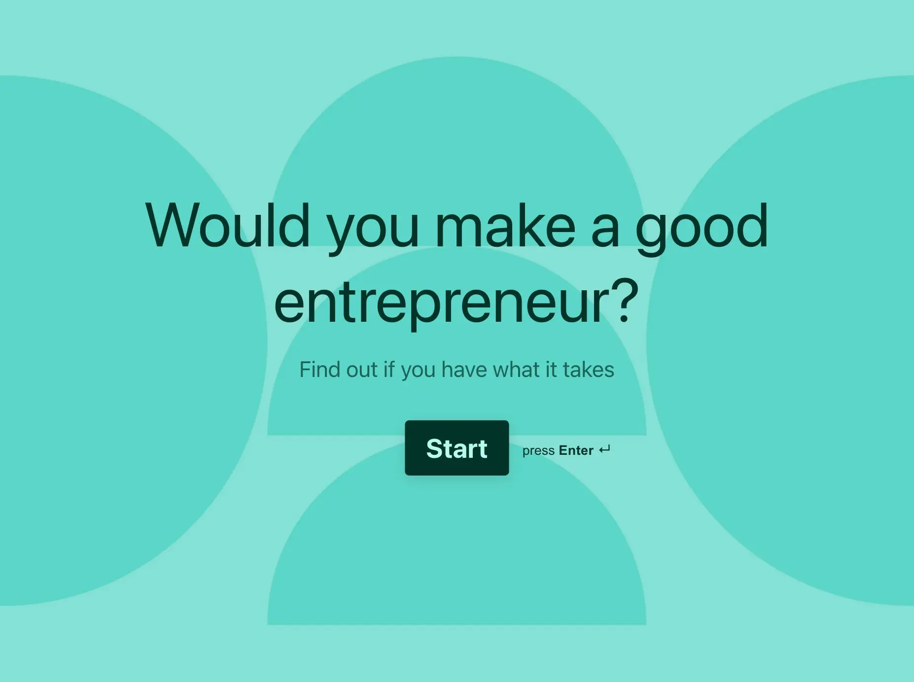 Entrepreneur Quiz Template Hero