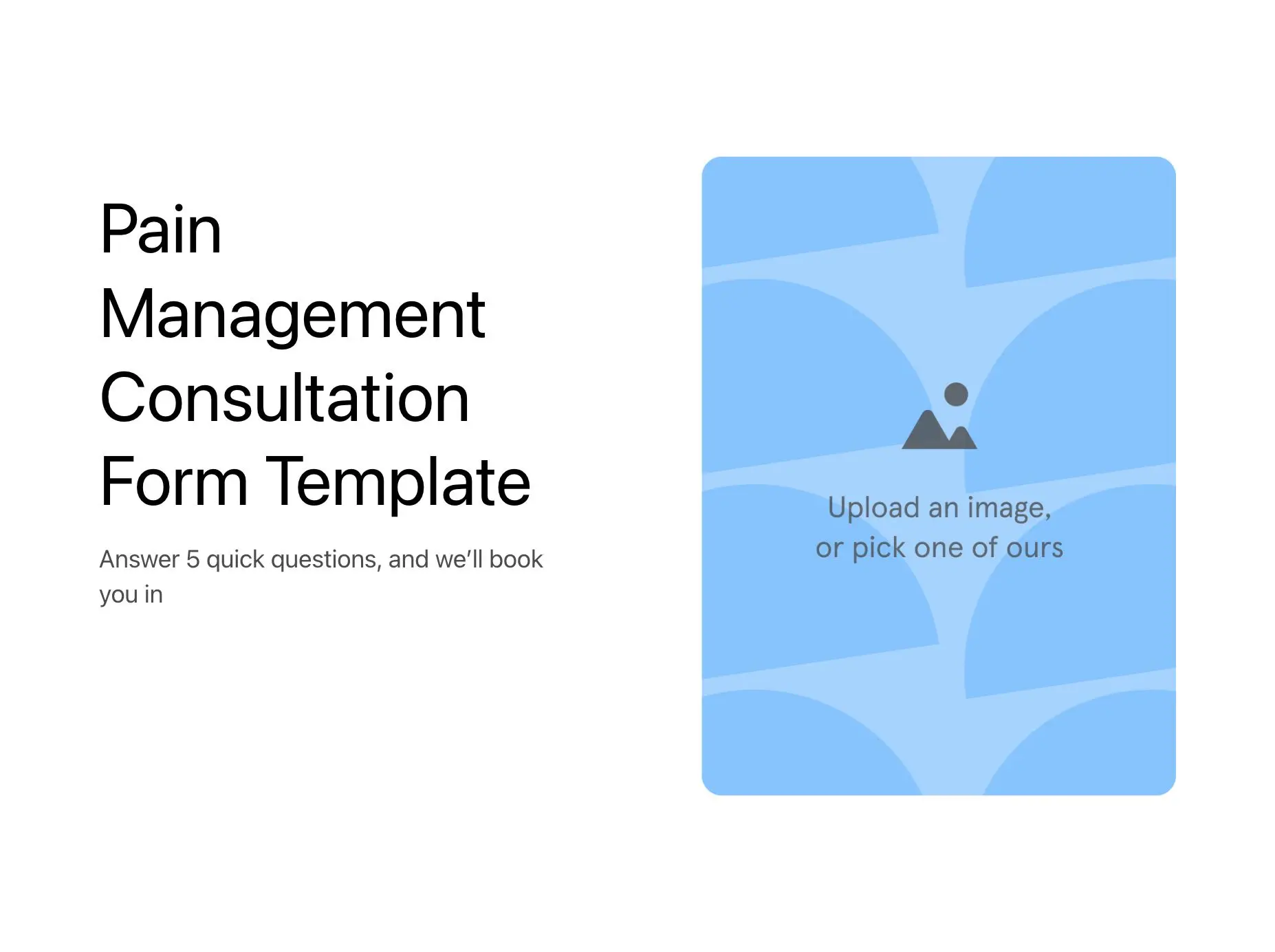 Pain Management Consultation Form Template Hero