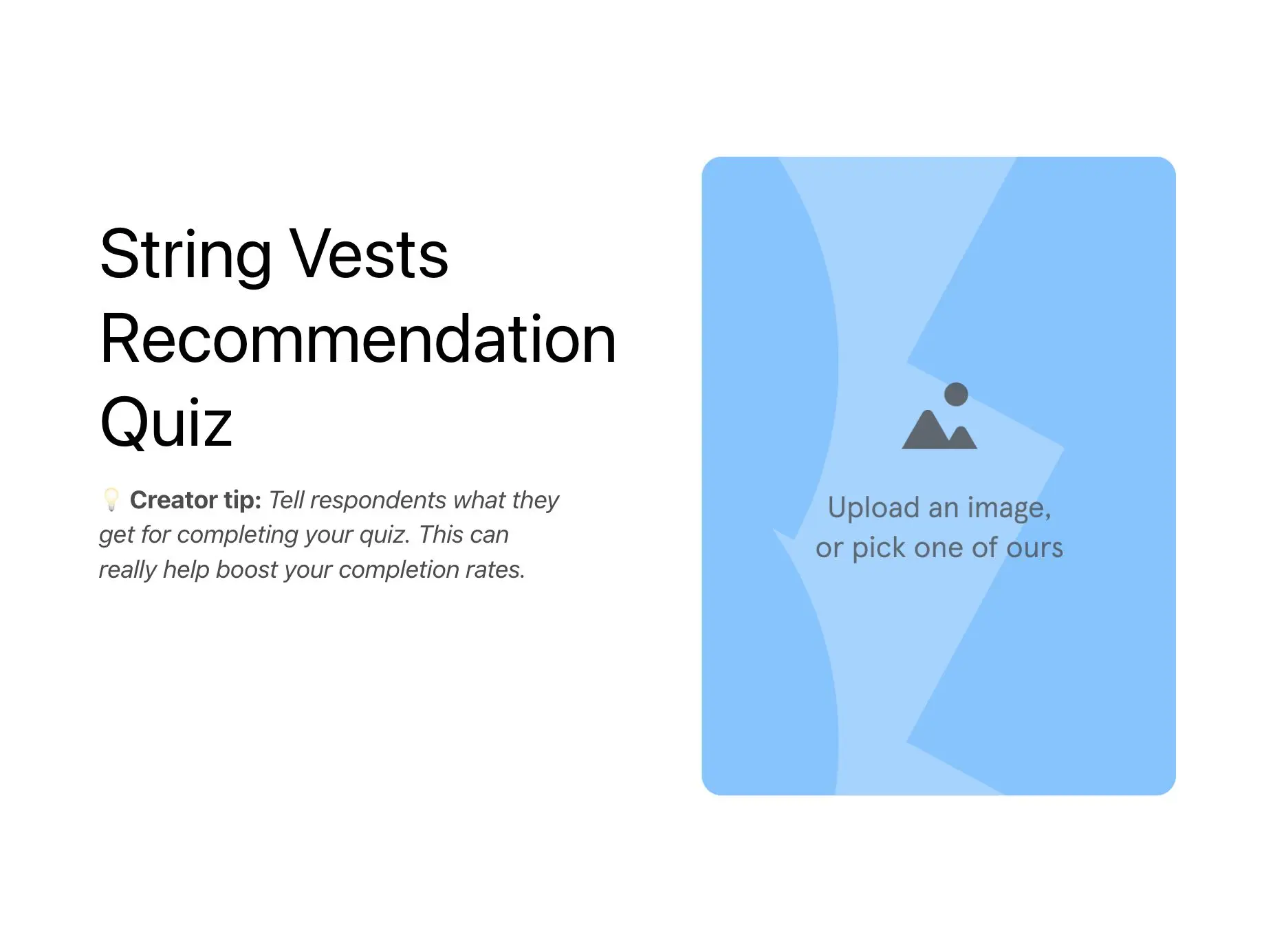 String Vests Recommendation Quiz Template Hero