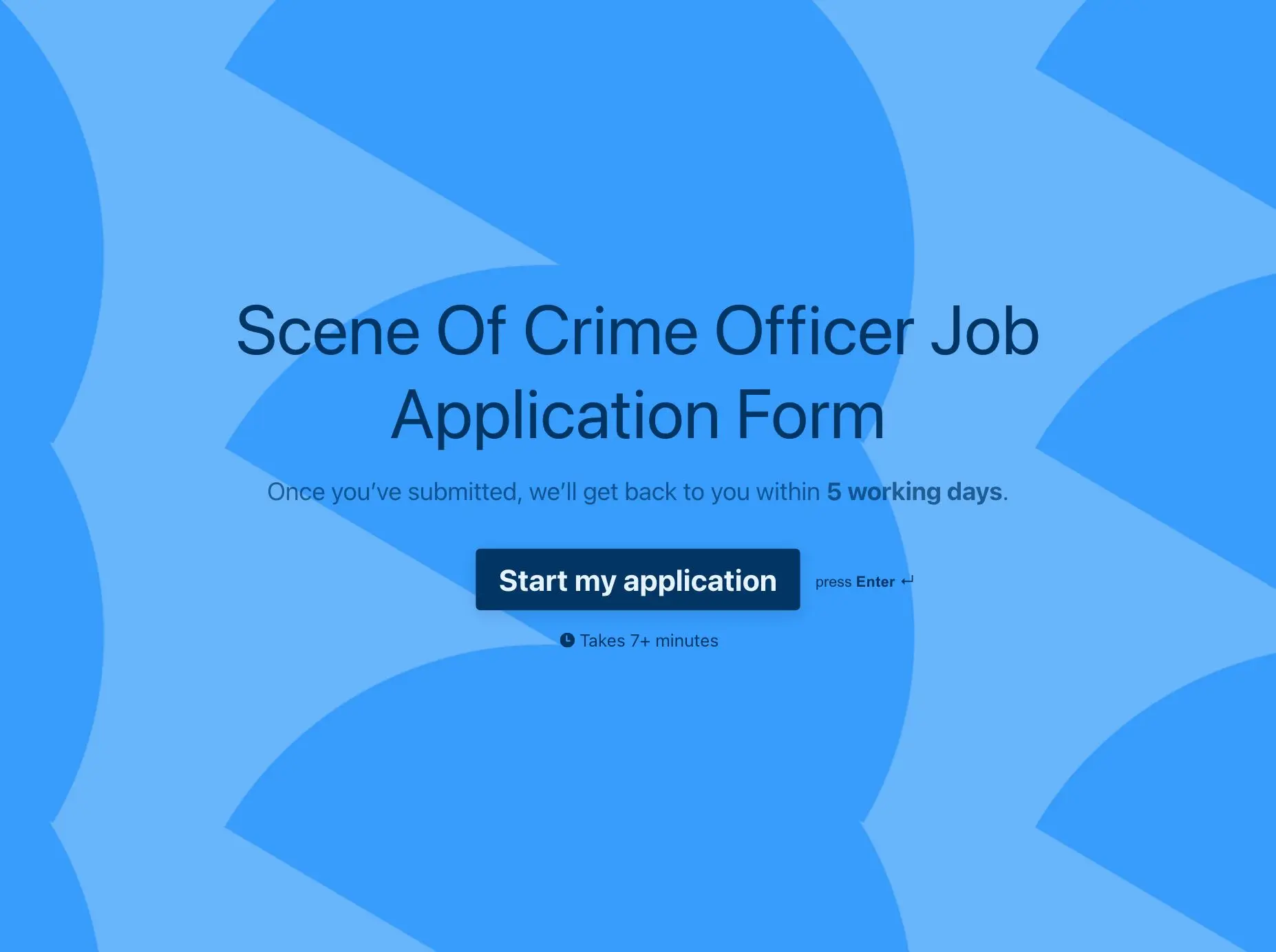 Scene Of Crime Officer Job Application Form Template Hero