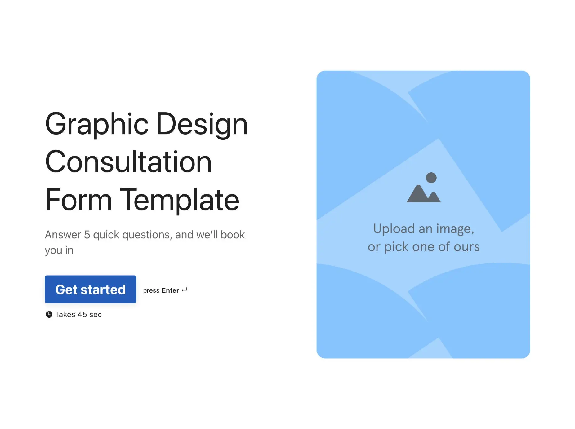 Graphic Design Consultation Form Template Hero
