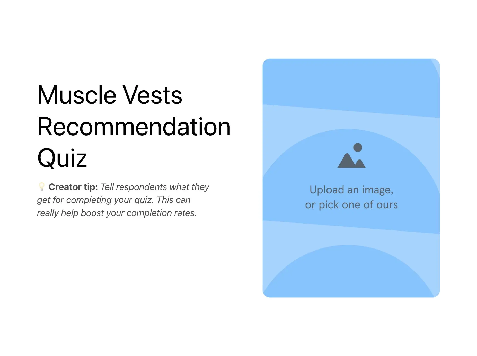 Muscle Vests Recommendation Quiz Template Hero