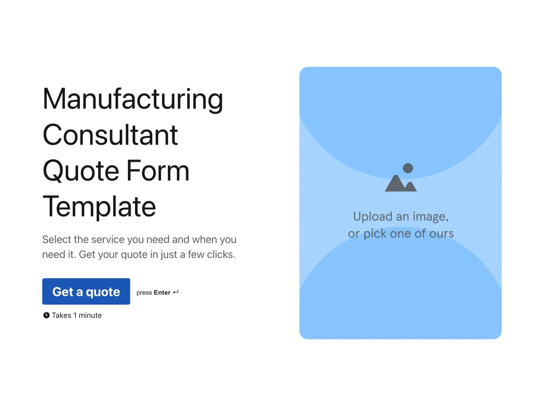 Manufacturing Consultant Quote Form Template Hero