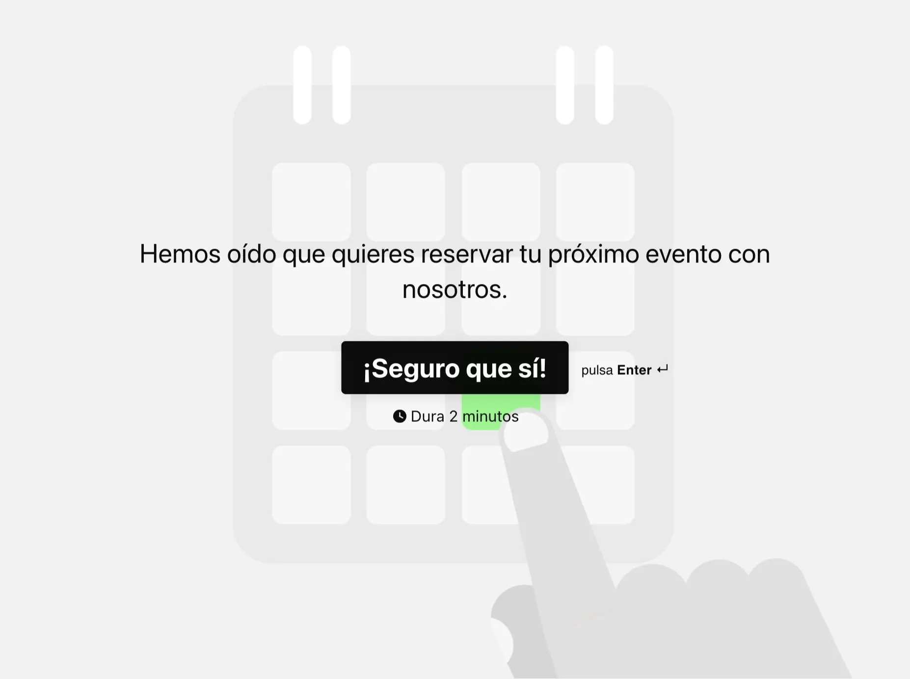 Plantilla de formulario de reserva de eventos Hero