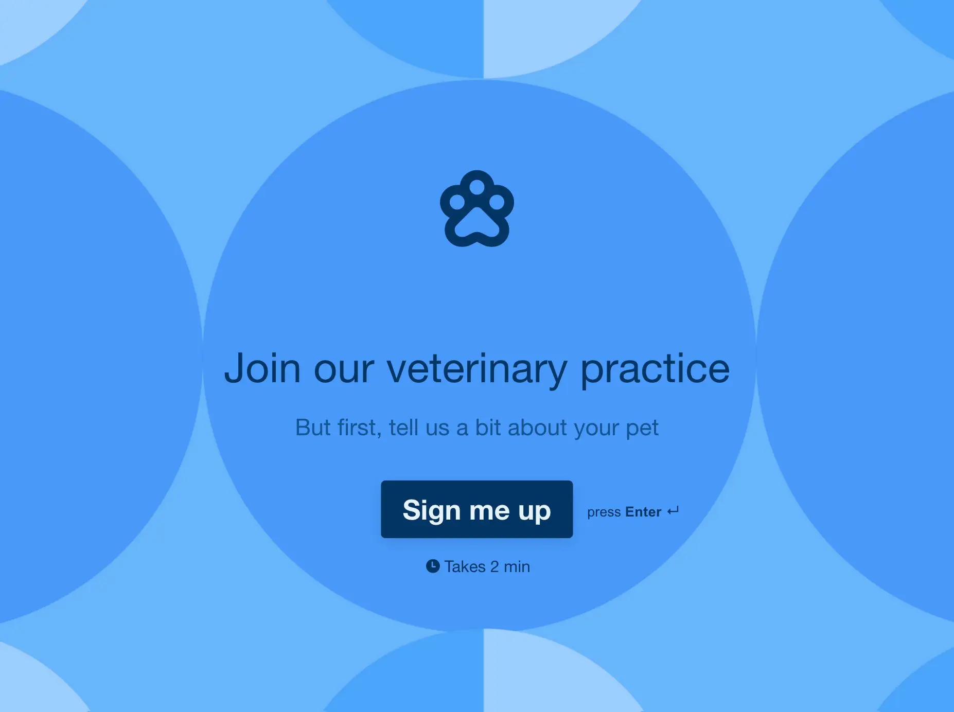 Veterinary New Client Form Template Hero
