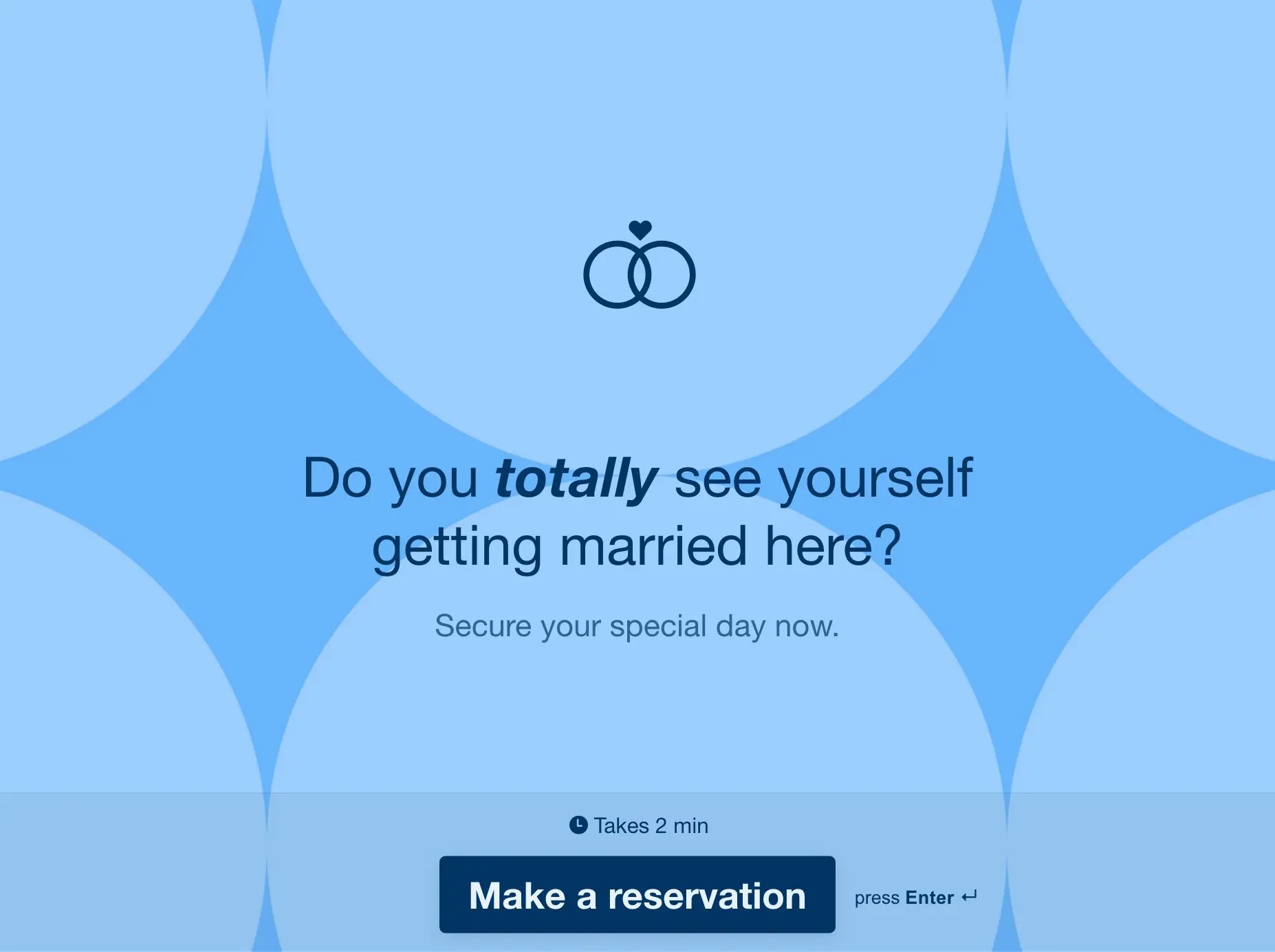 Wedding Reservation Form Template Hero