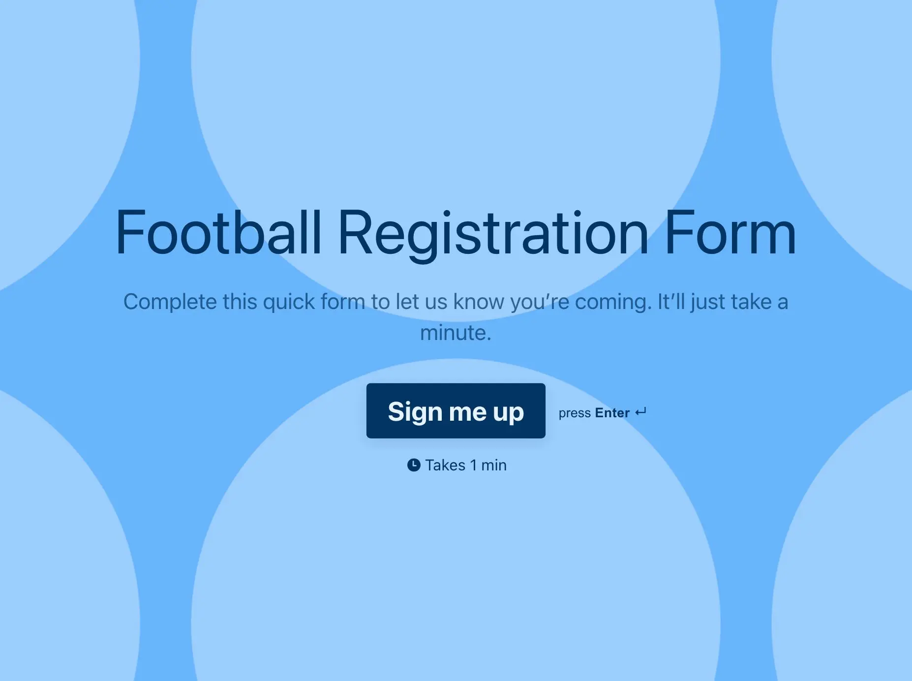 Football Registration Form Template 9194