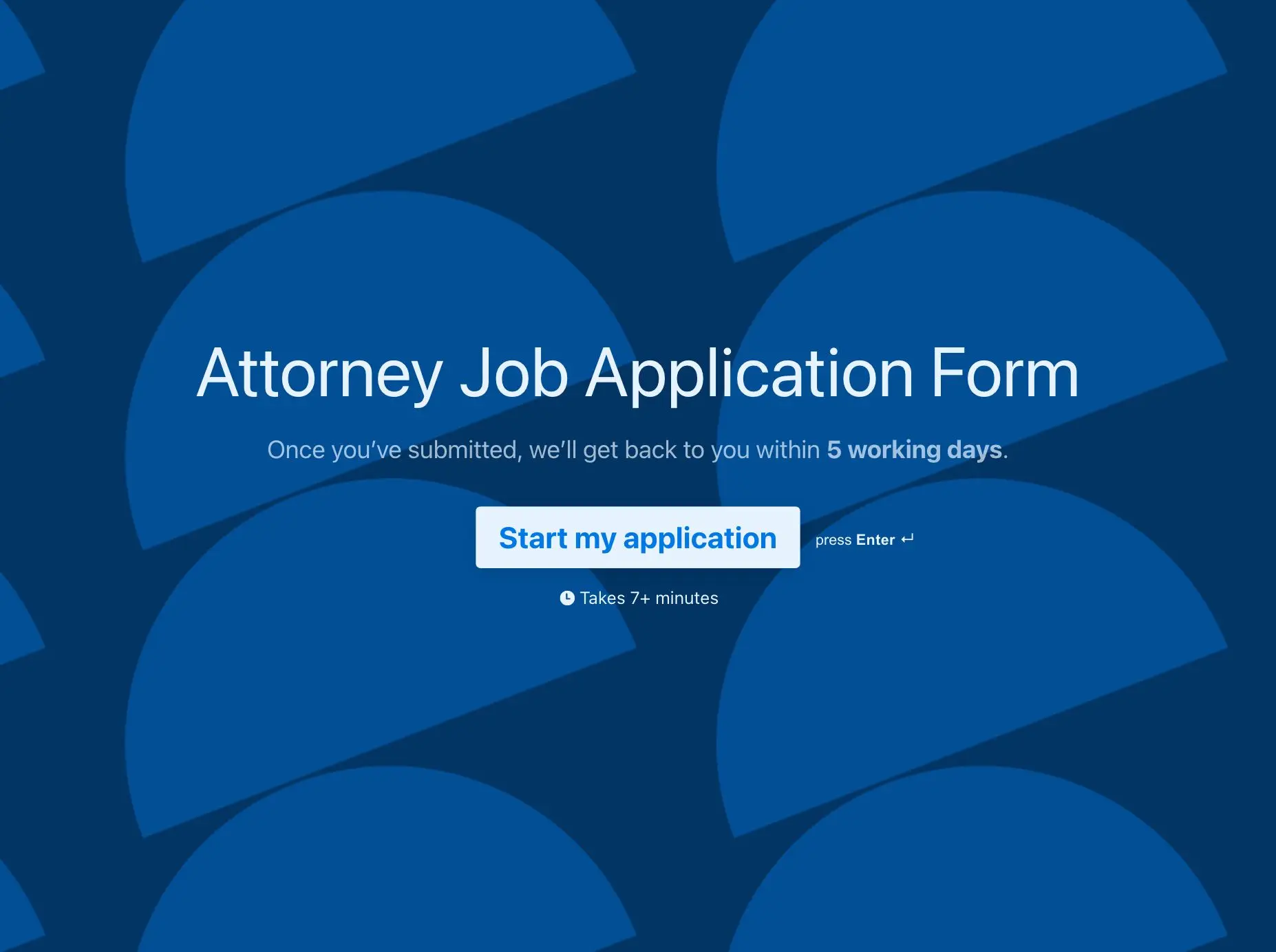 Attorney Job Application Form Template Hero