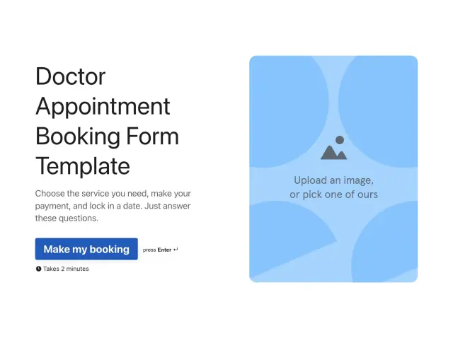 Doctor appointment booking form template Hero