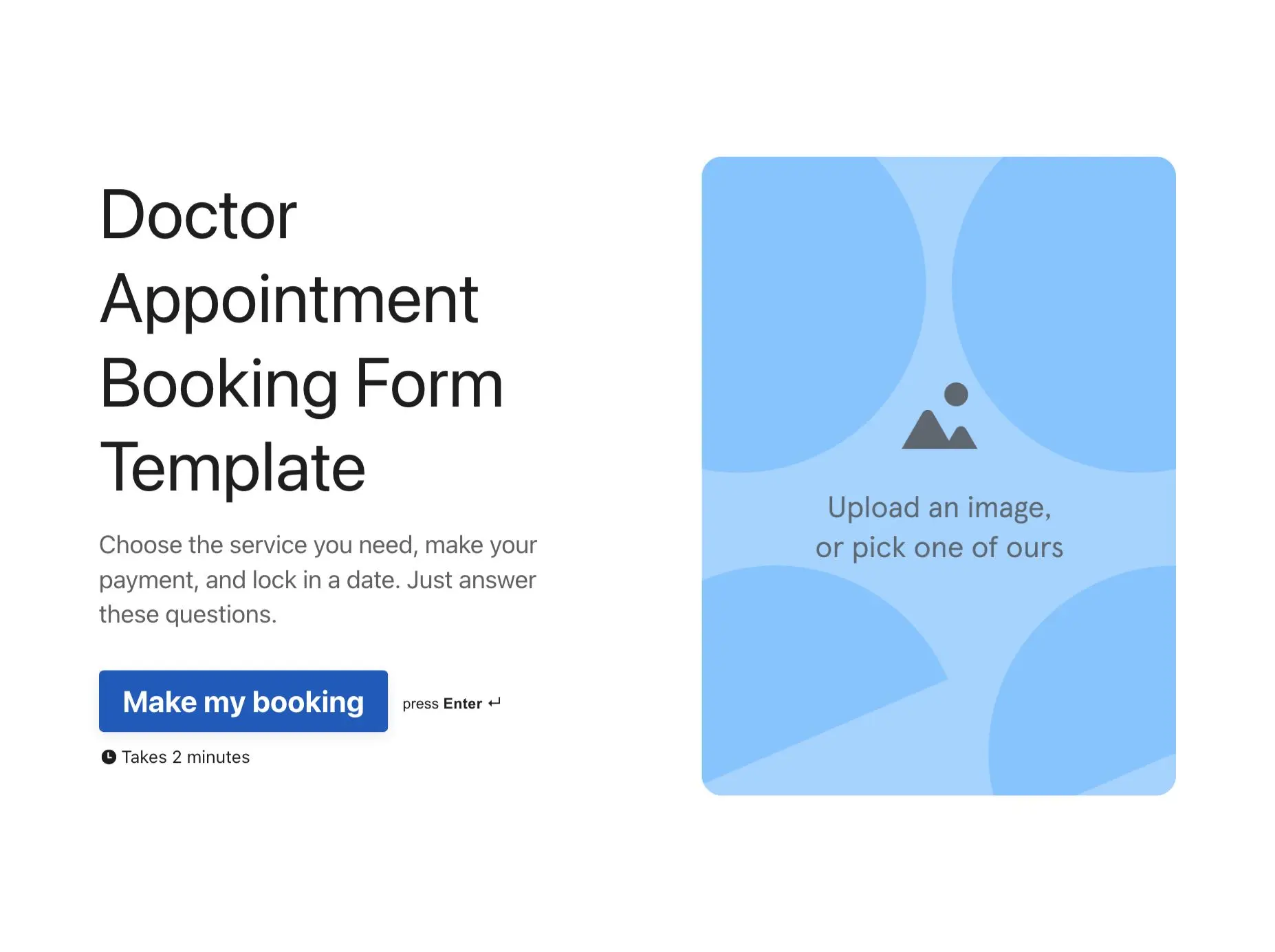 Doctor Appointment Booking Form Template Hero