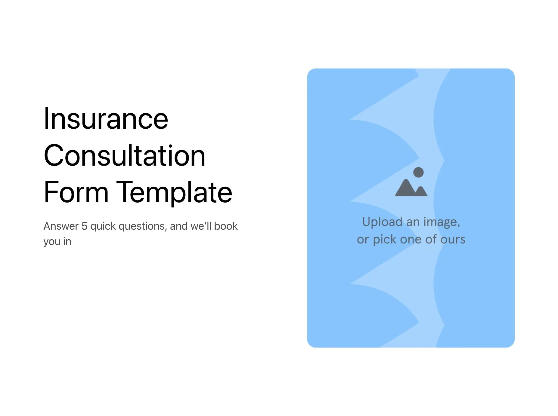 Insurance Consultation Form Template Hero