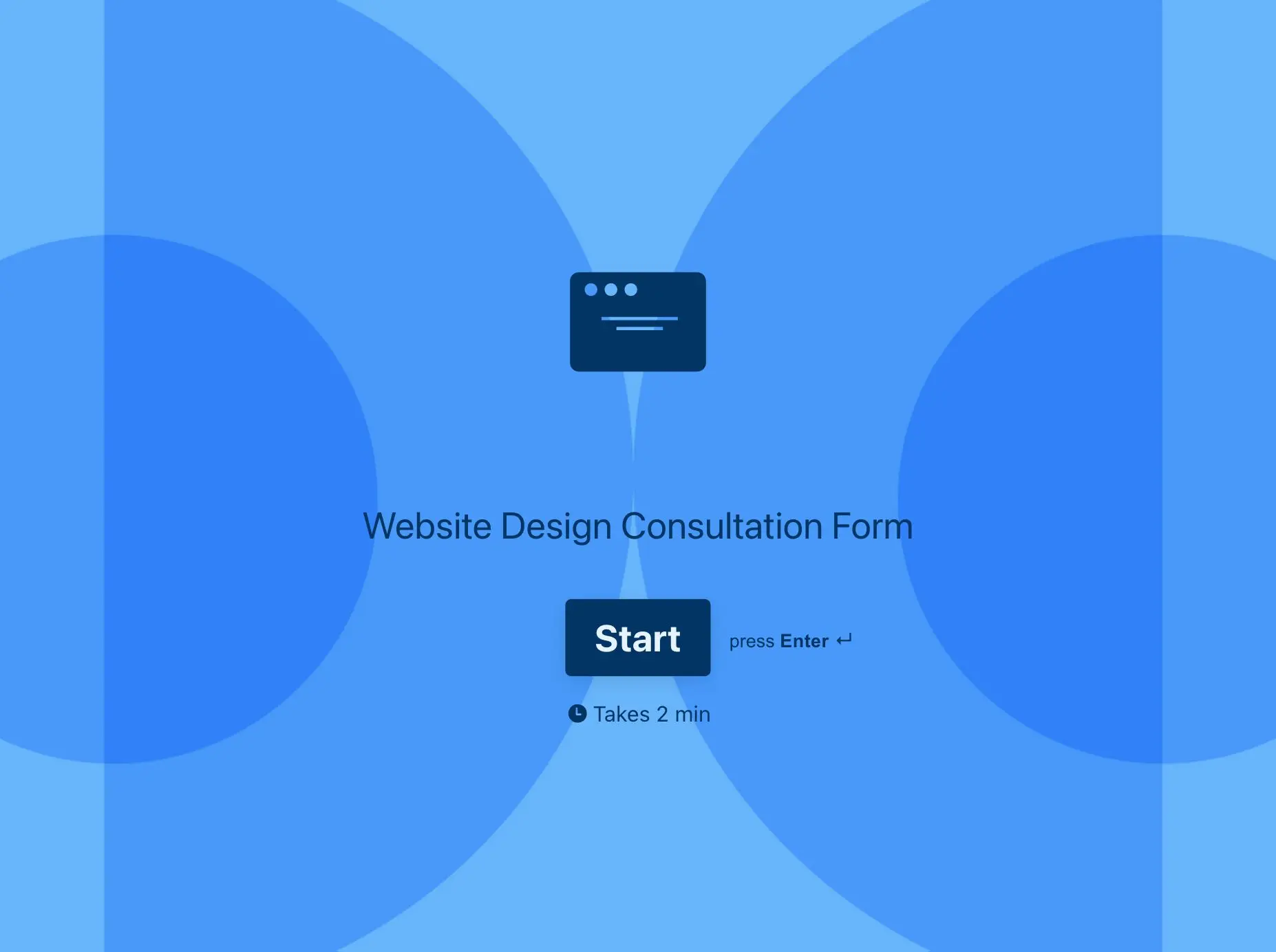 Website Design Consultation Form Template Hero