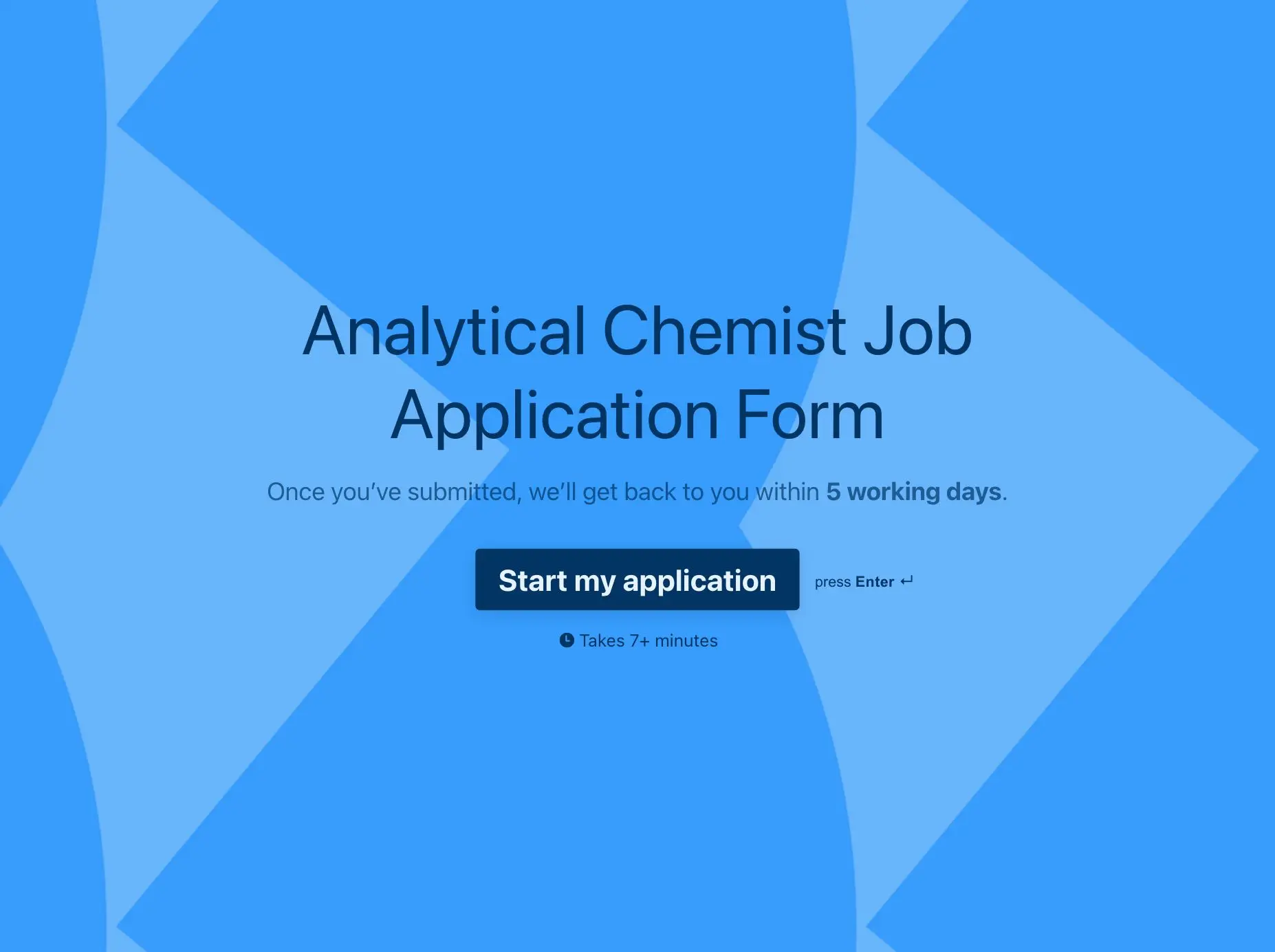 Analytical Chemist Job Application Form Template Hero
