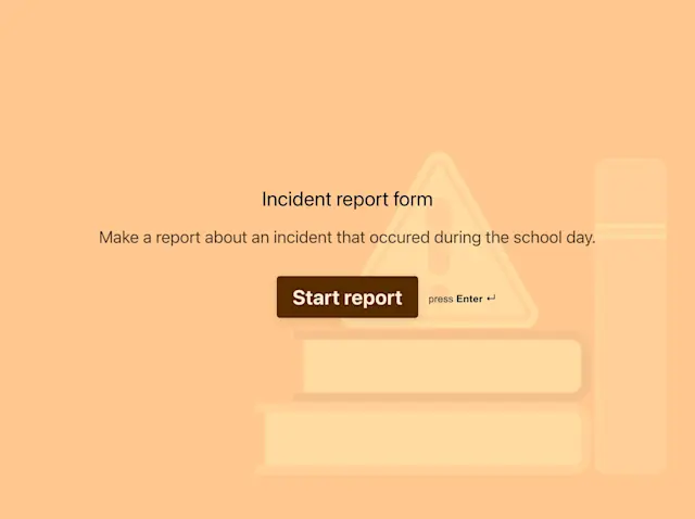 School incident report form template Hero