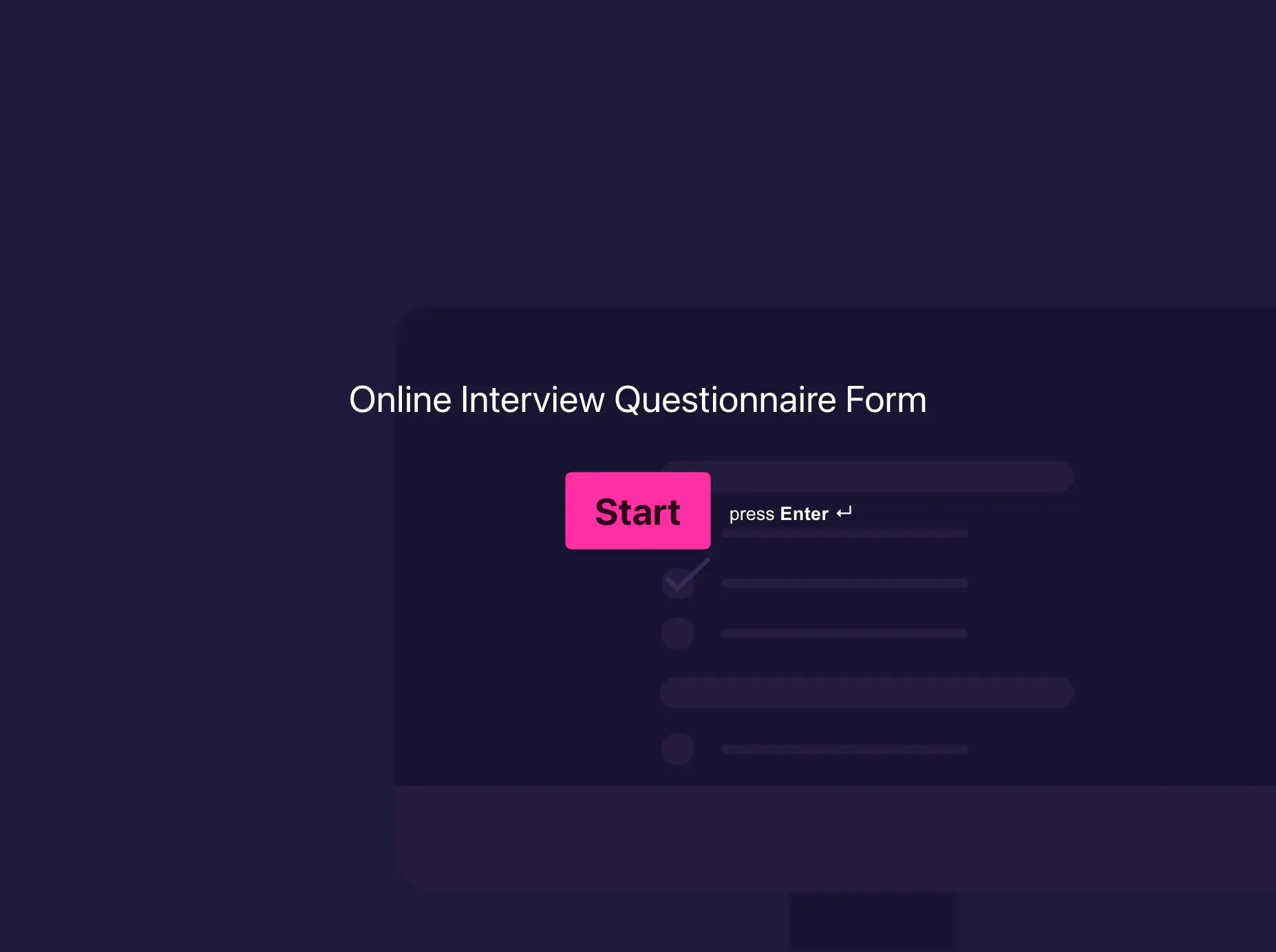 Online Interview Questionnaire Form Template  Hero