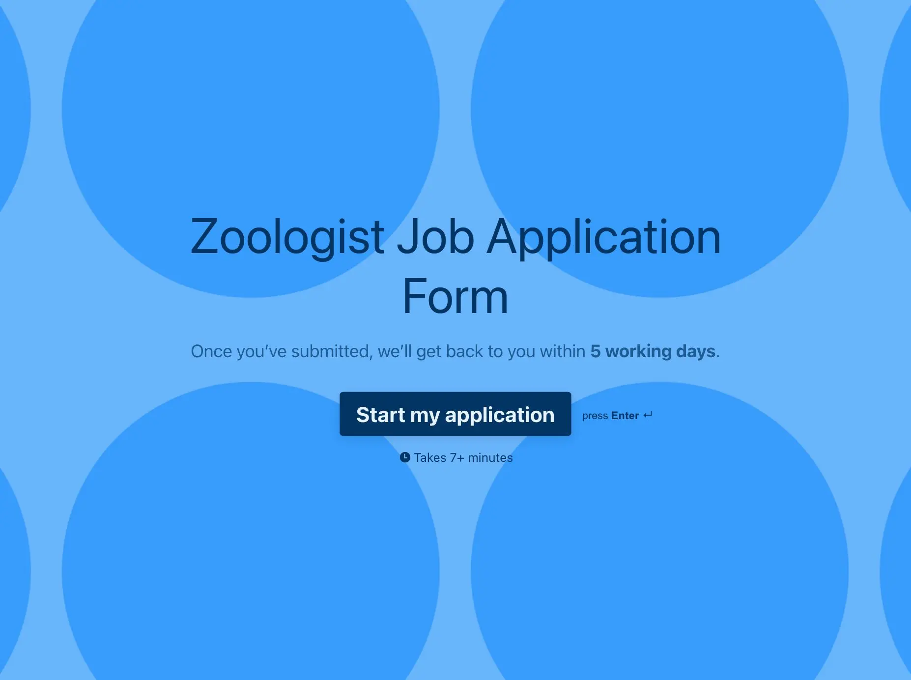 zoo job application letter