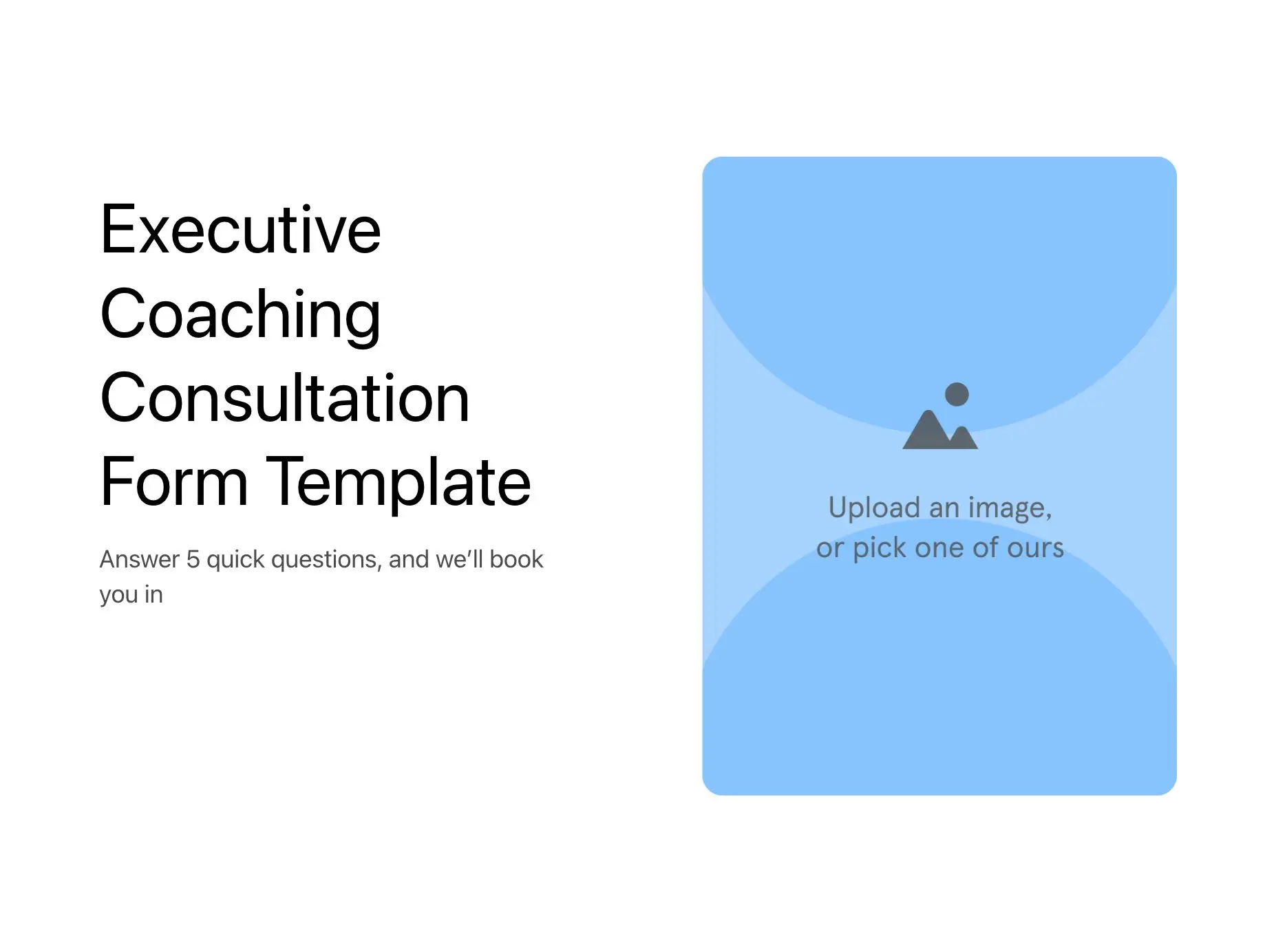 Executive Coaching Consultation Form Template Hero