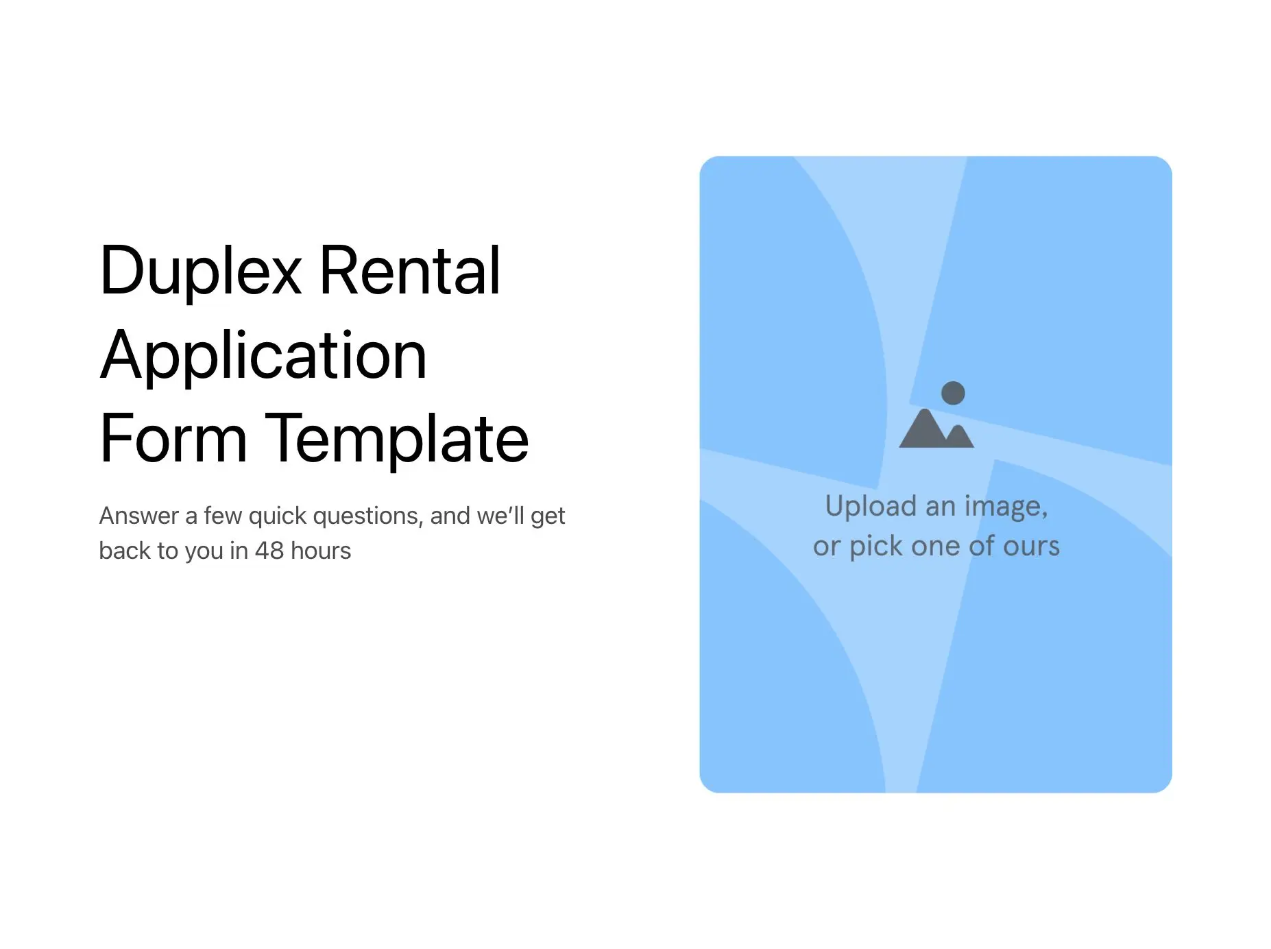 Duplex Rental Application Form Template Hero