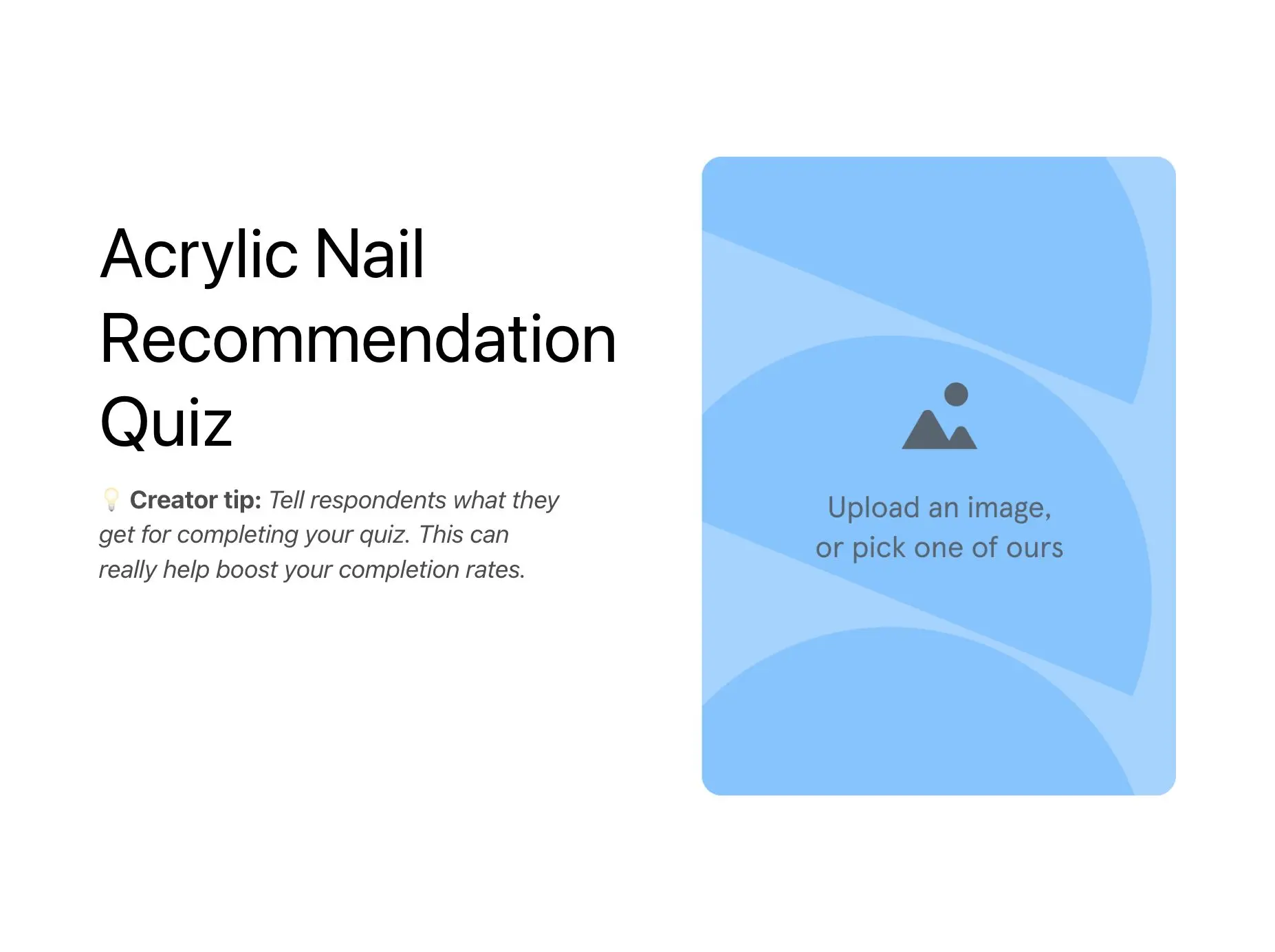 Acrylic Nail Recommendation Quiz Template Hero