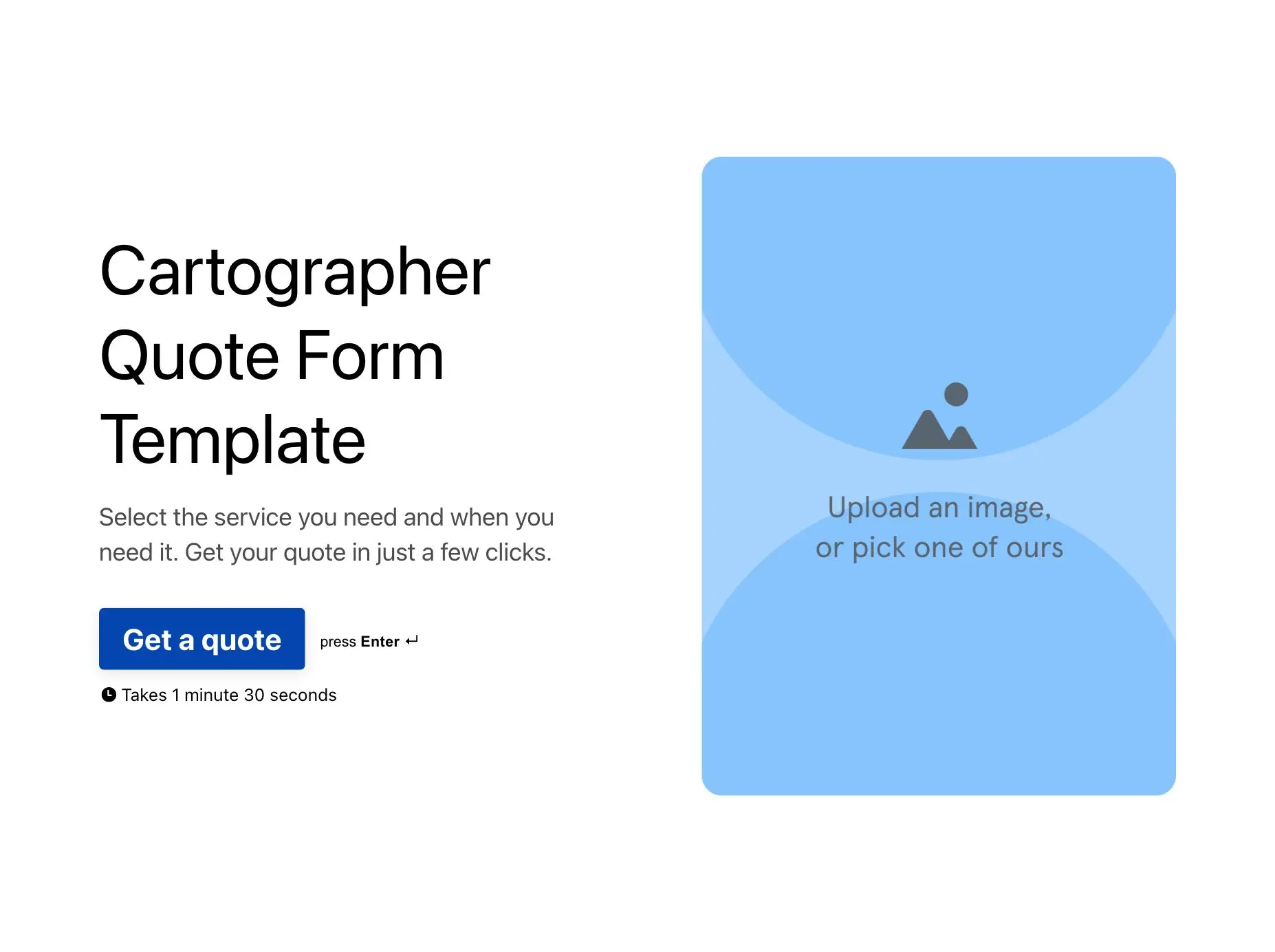 Cartographer Quote Form Template Hero