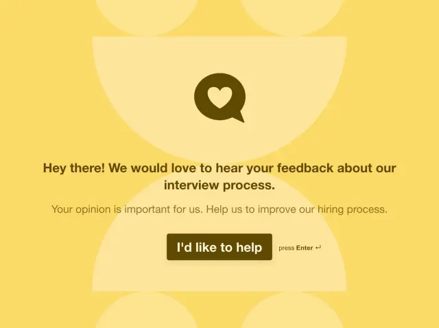 Candidate feedback survey template Hero