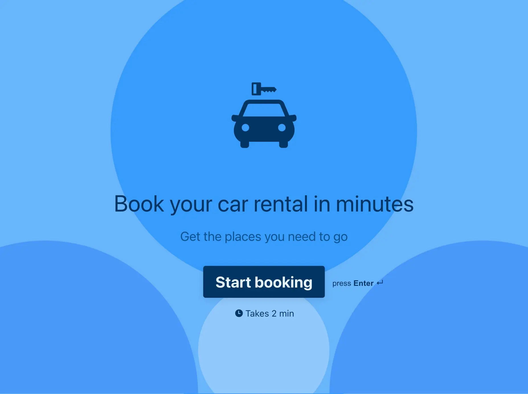 Car Rental Booking Form Template Hero