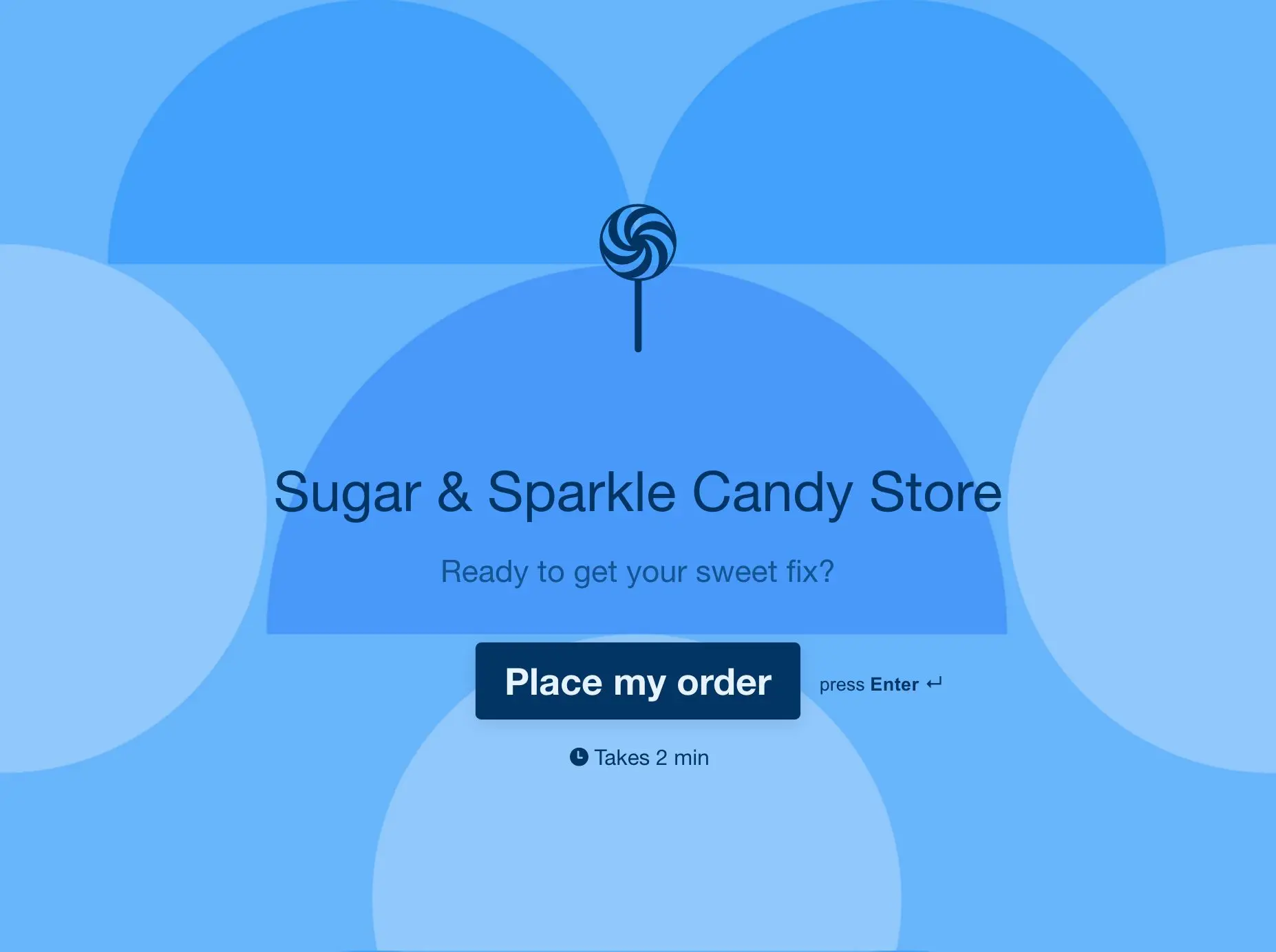 Candy Order Form Template Hero