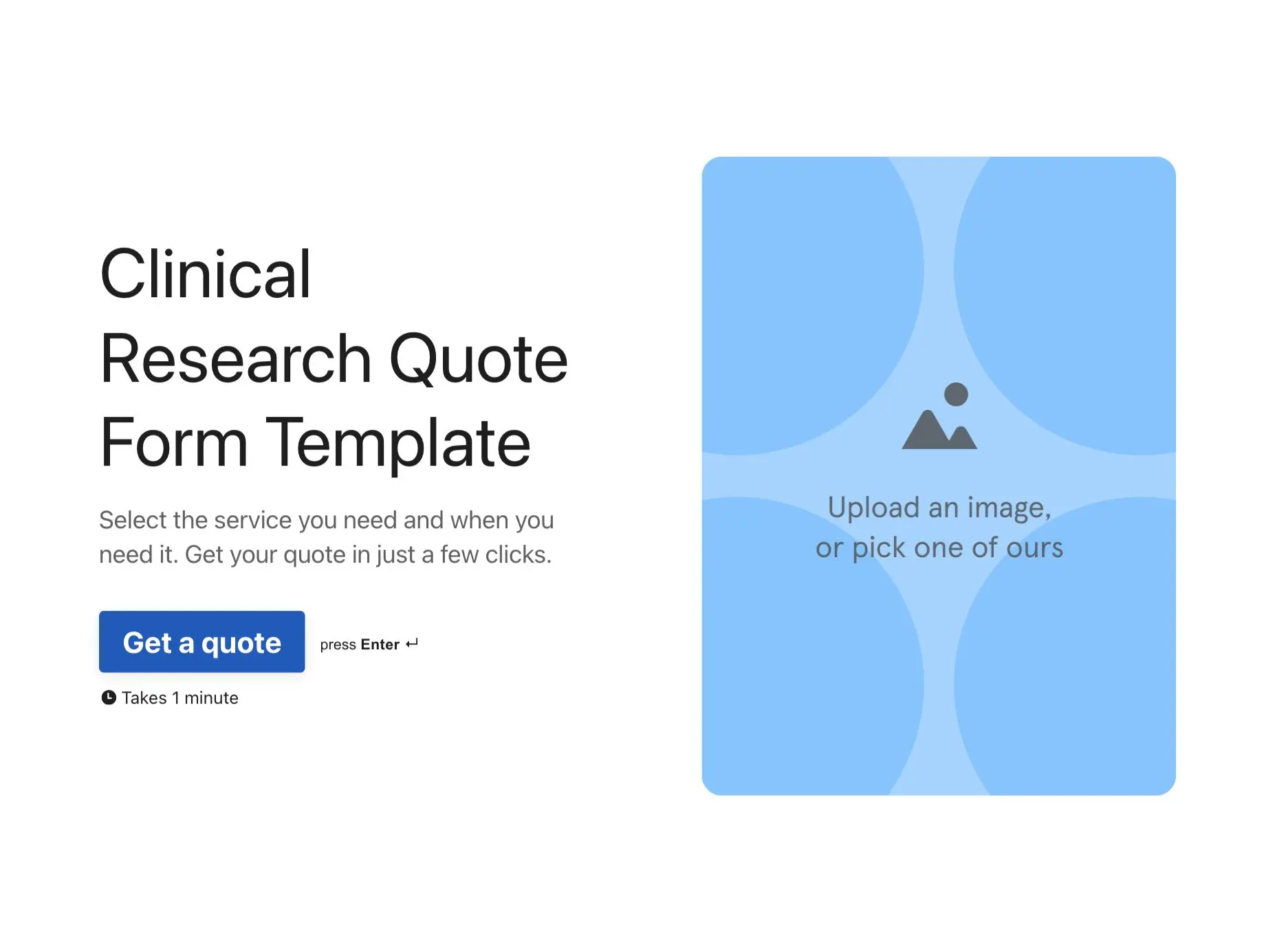 Clinical Research Quote Form Template Hero
