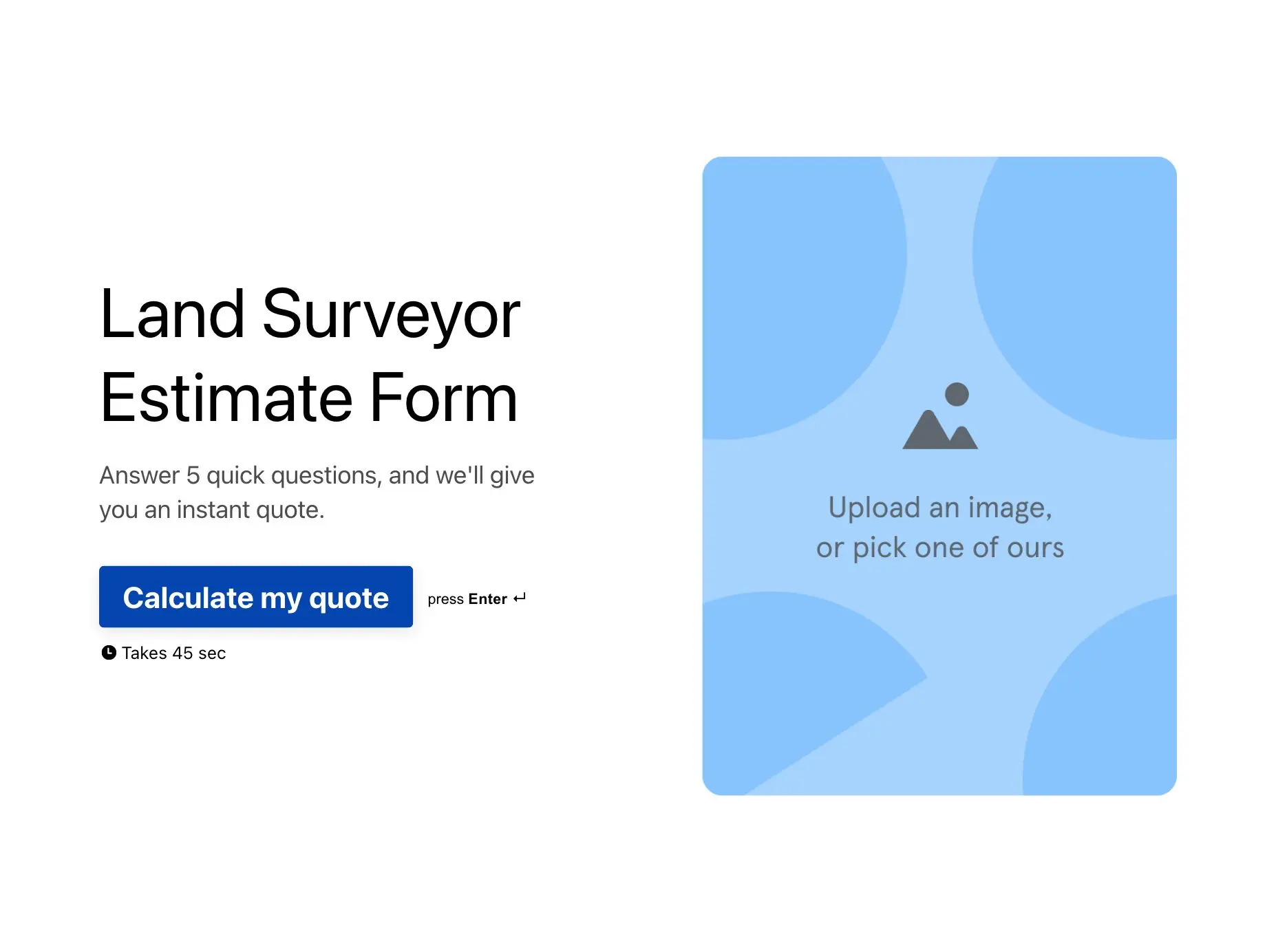 Land Surveyor Estimate Form Template Hero