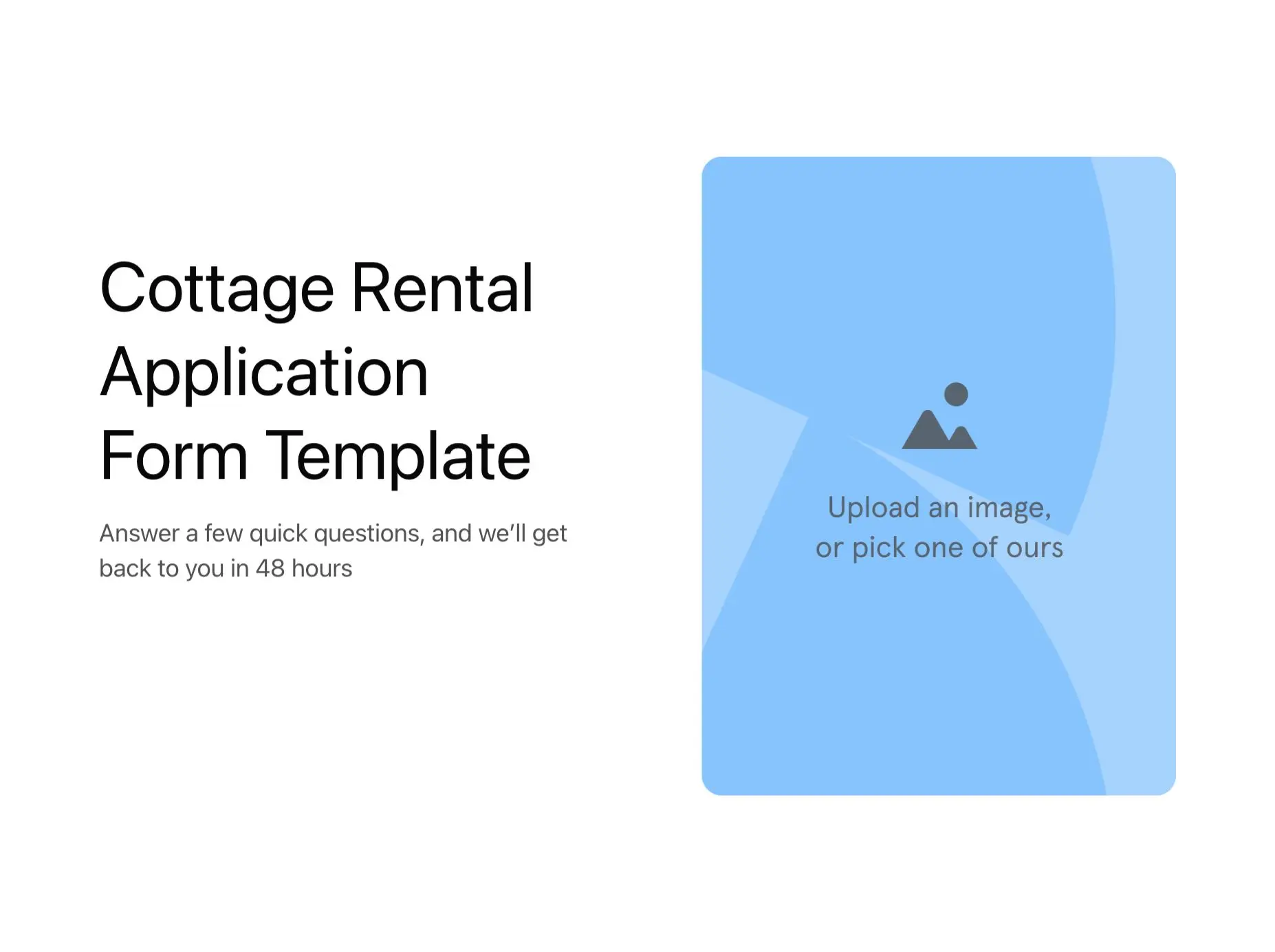 Cottage Rental Application Form Template Hero