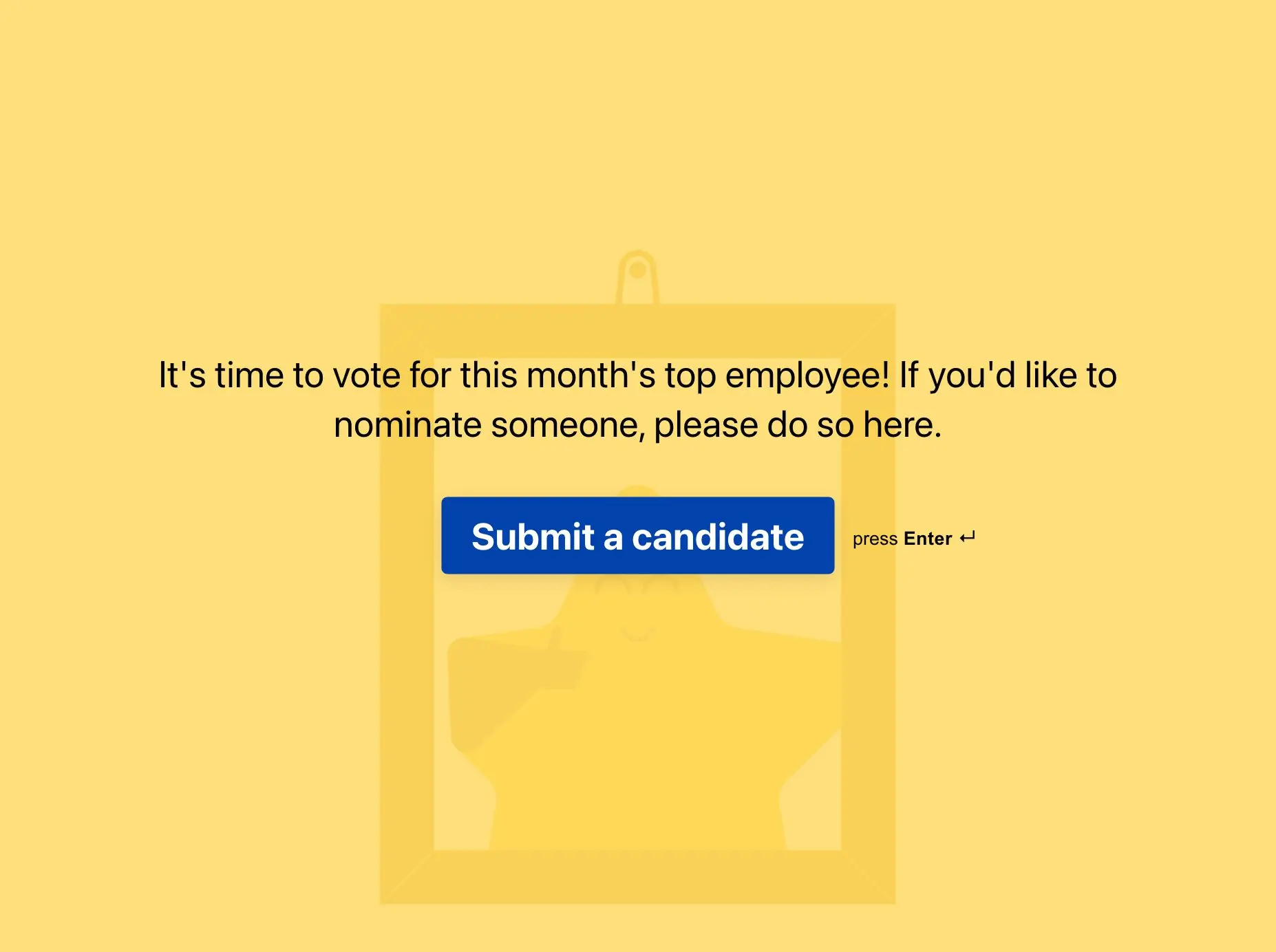 Employee Of The Month Voting Form Template Hero
