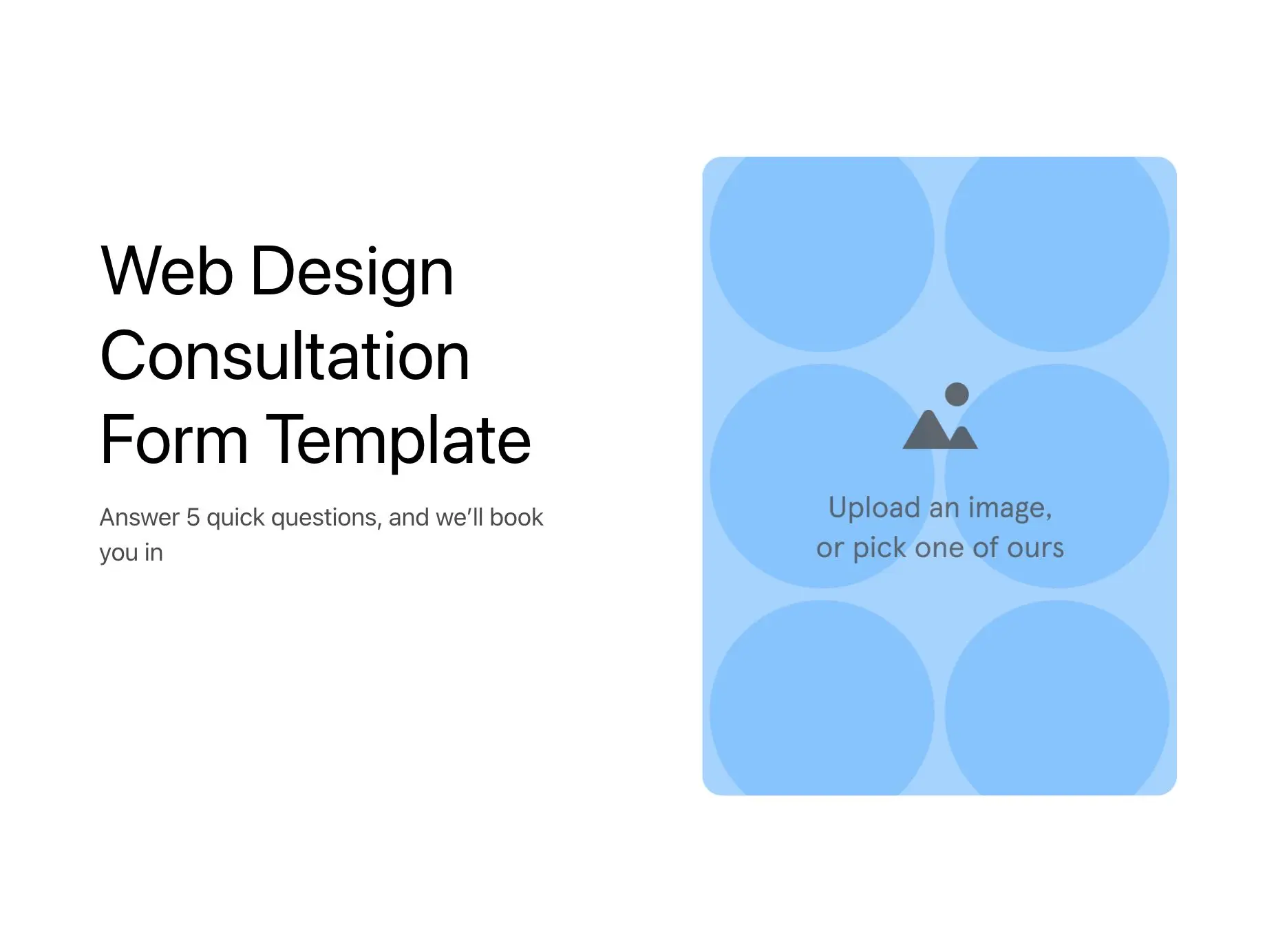 Web Design Consultation Form Template Hero