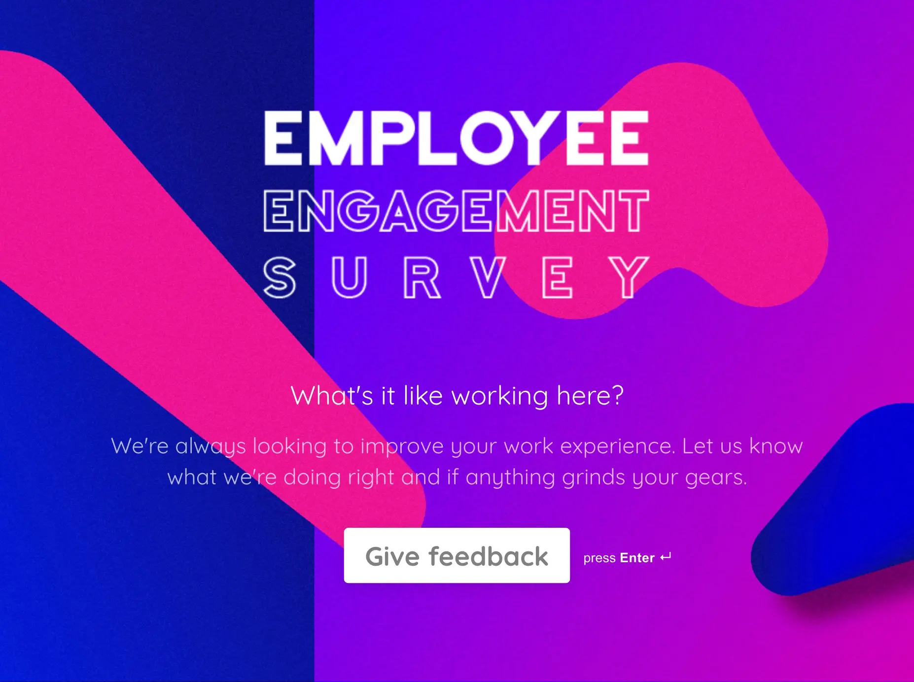Employee Engagement Survey Template Hero