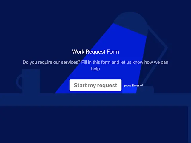 Work request form template Hero