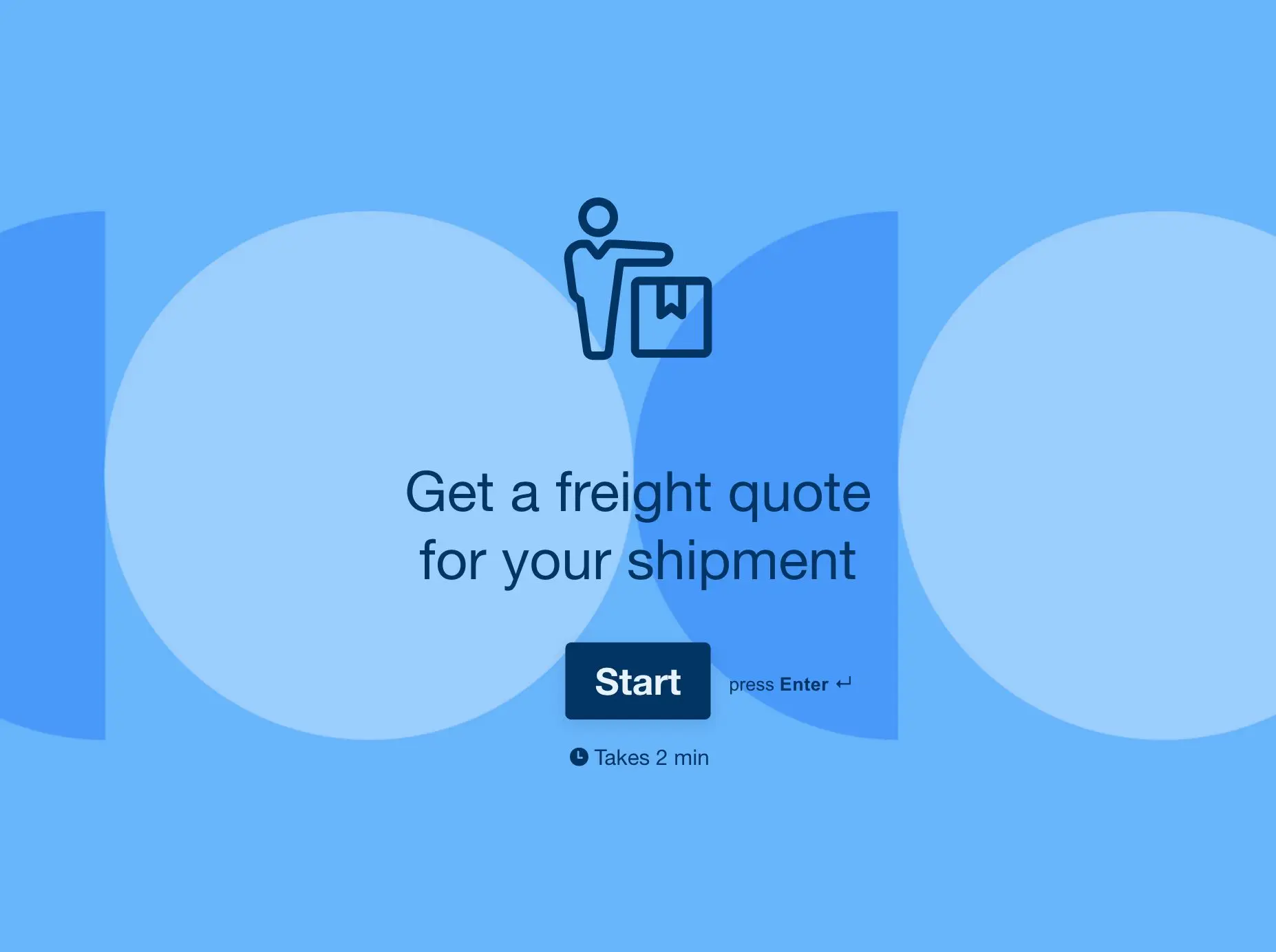 Freight Quote Form Template Hero