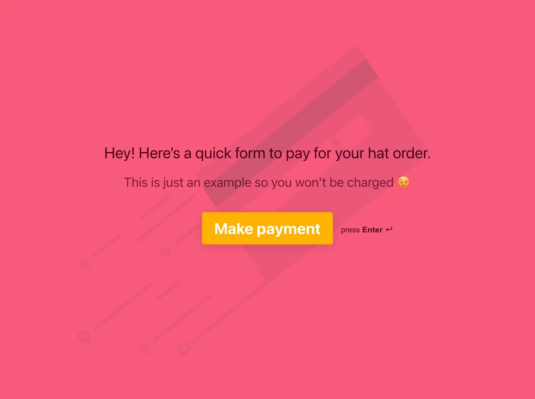 Stripe Payment Form Template Hero