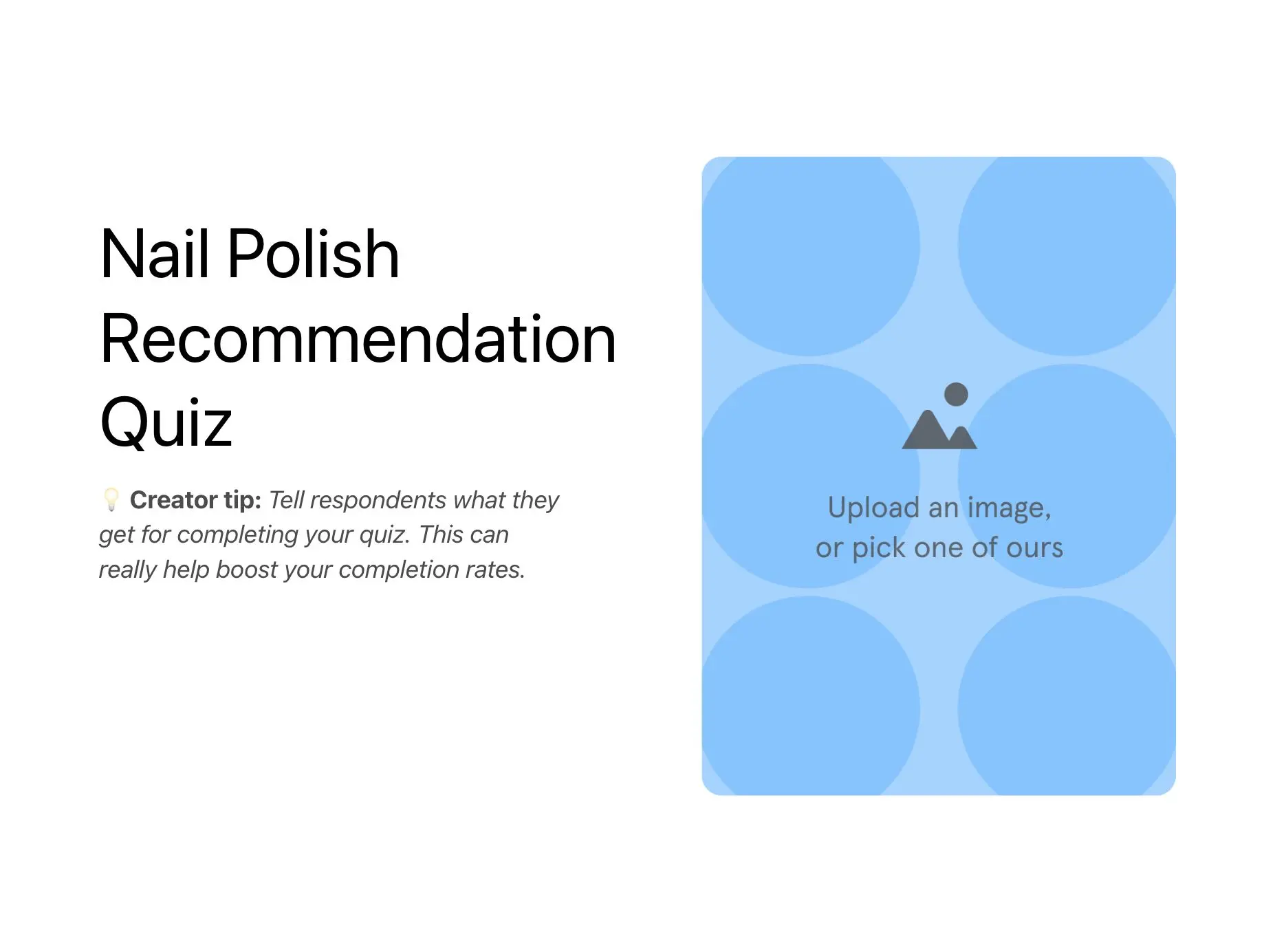 Nail Polish Recommendation Quiz Template Hero