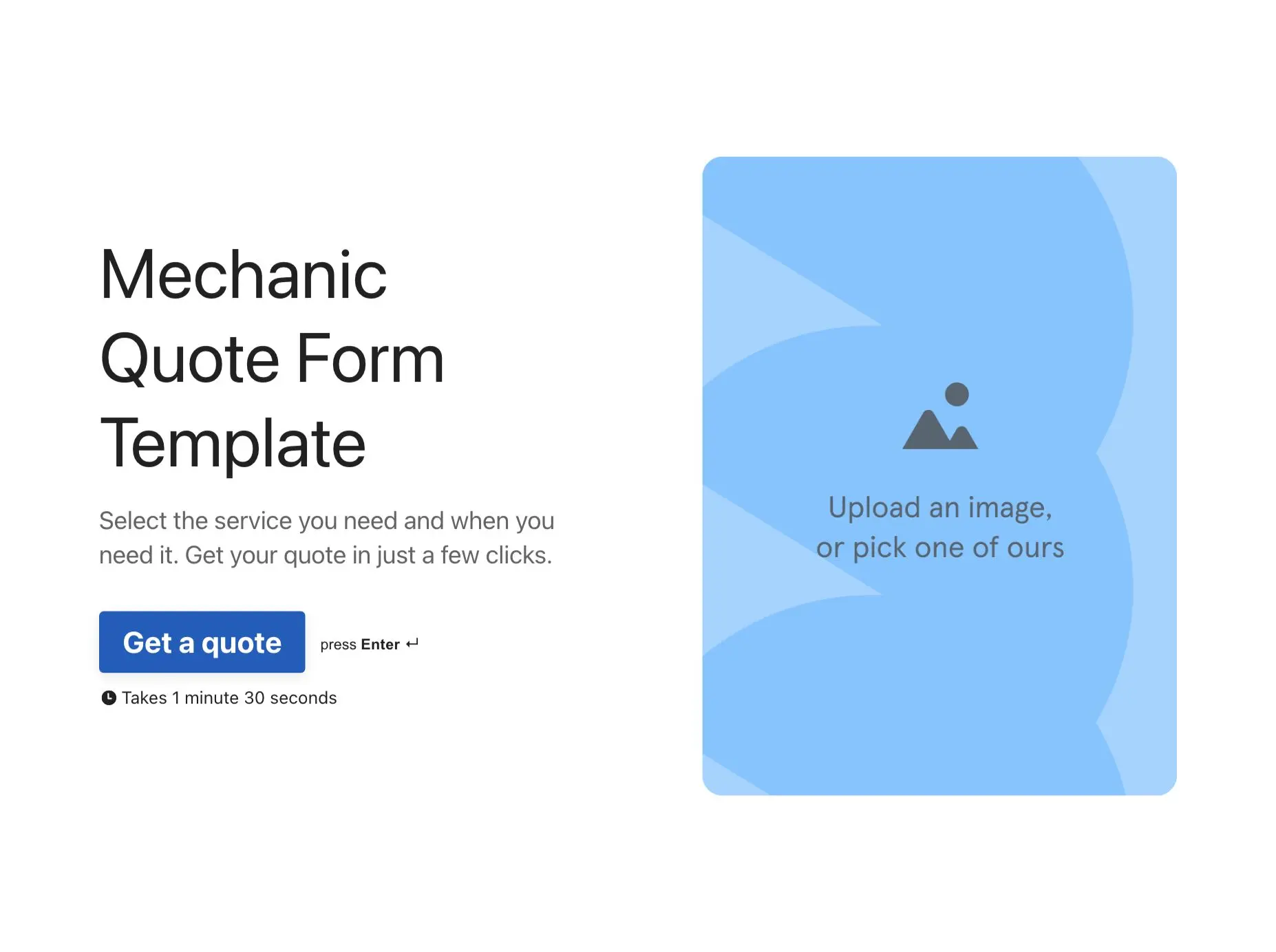 Mechanic Quote Form Template