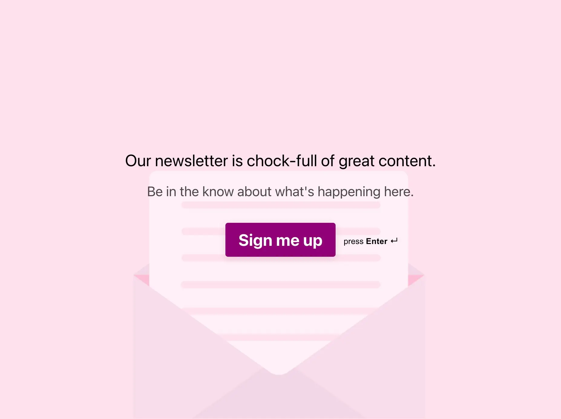 Newsletter Subscription Form Template  Hero