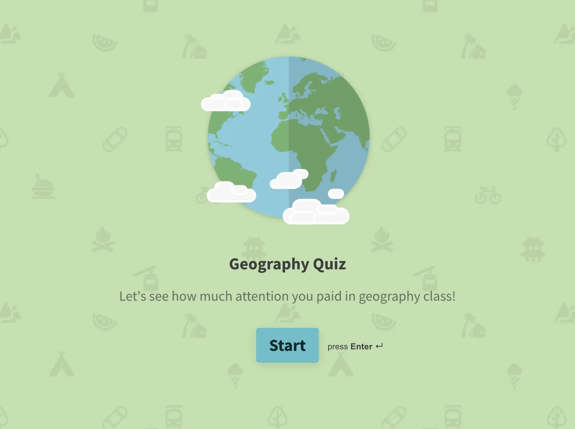 Geography Quiz Template Hero
