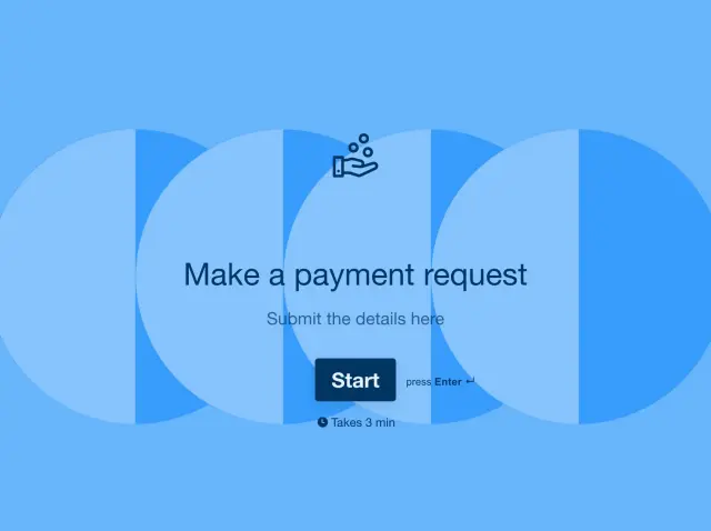 Payment request form template Hero