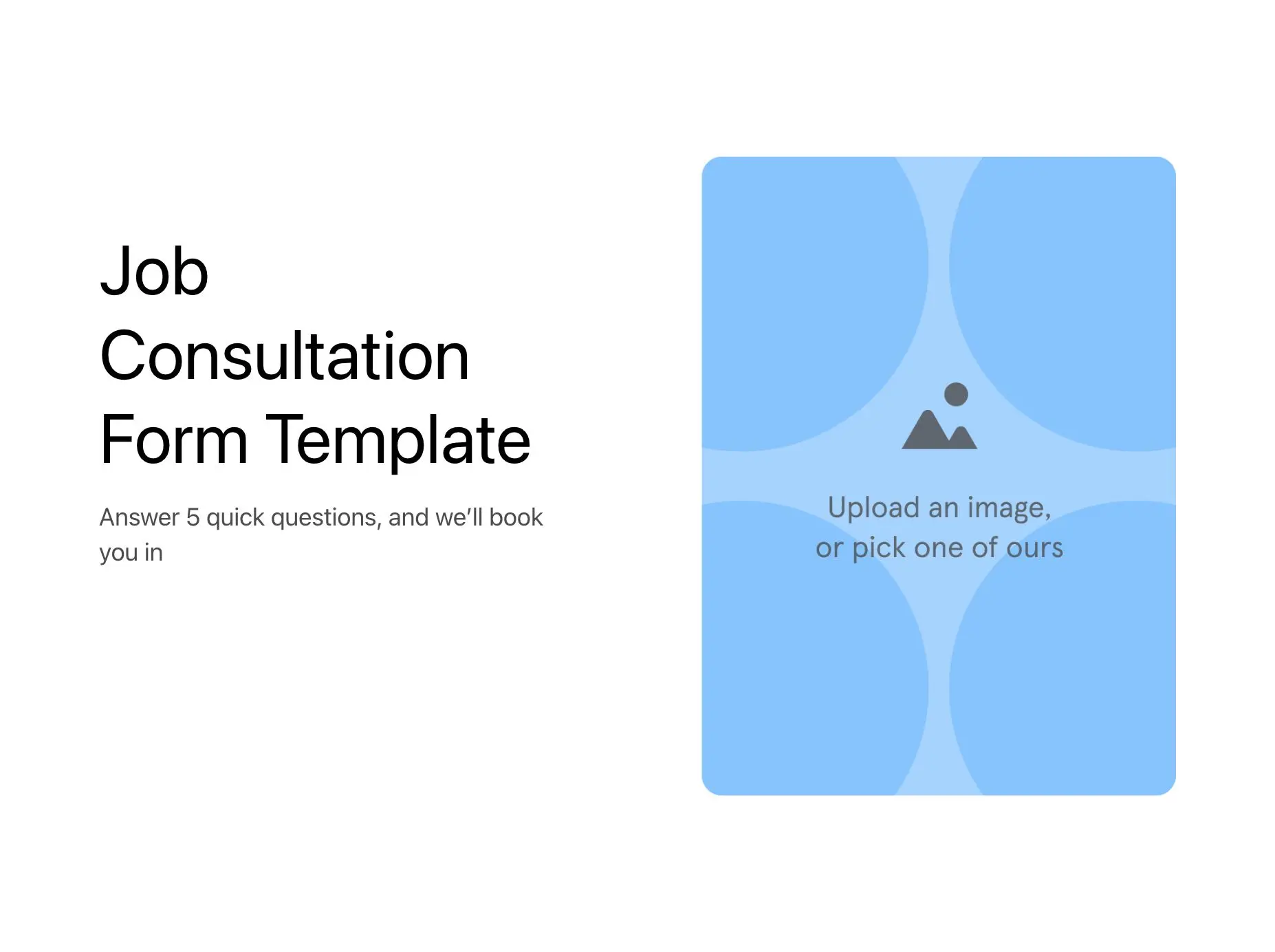 Job Consultation Form Template Hero