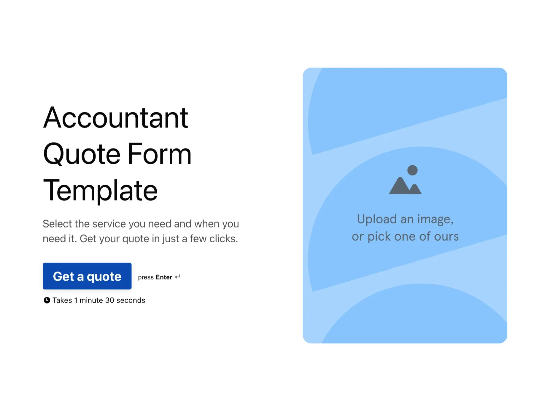 Accountant Quote Form Template Hero