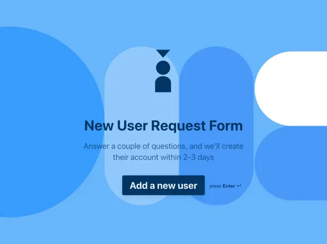 New user request form template Hero