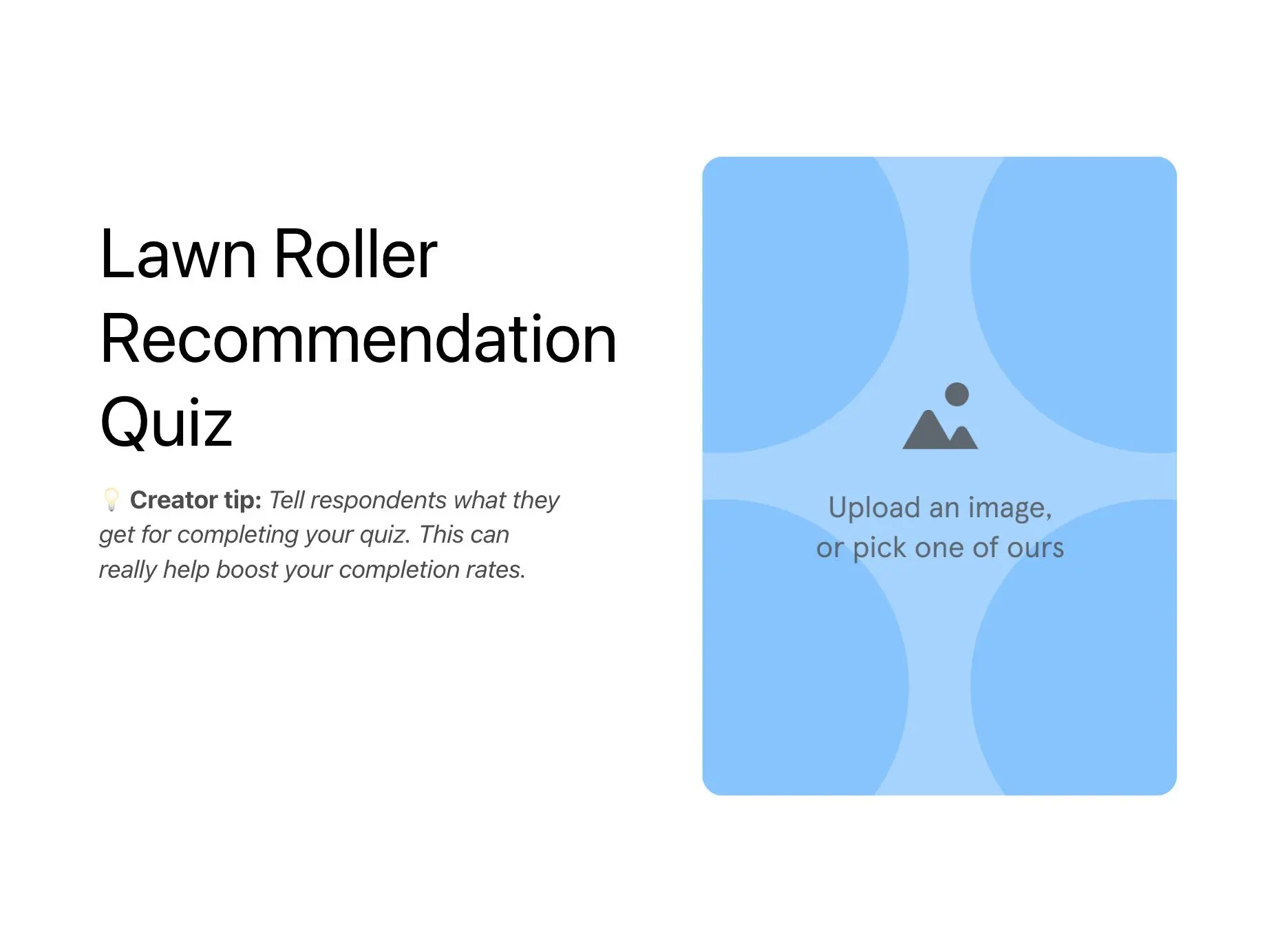 Lawn Roller Recommendation Quiz Template Hero