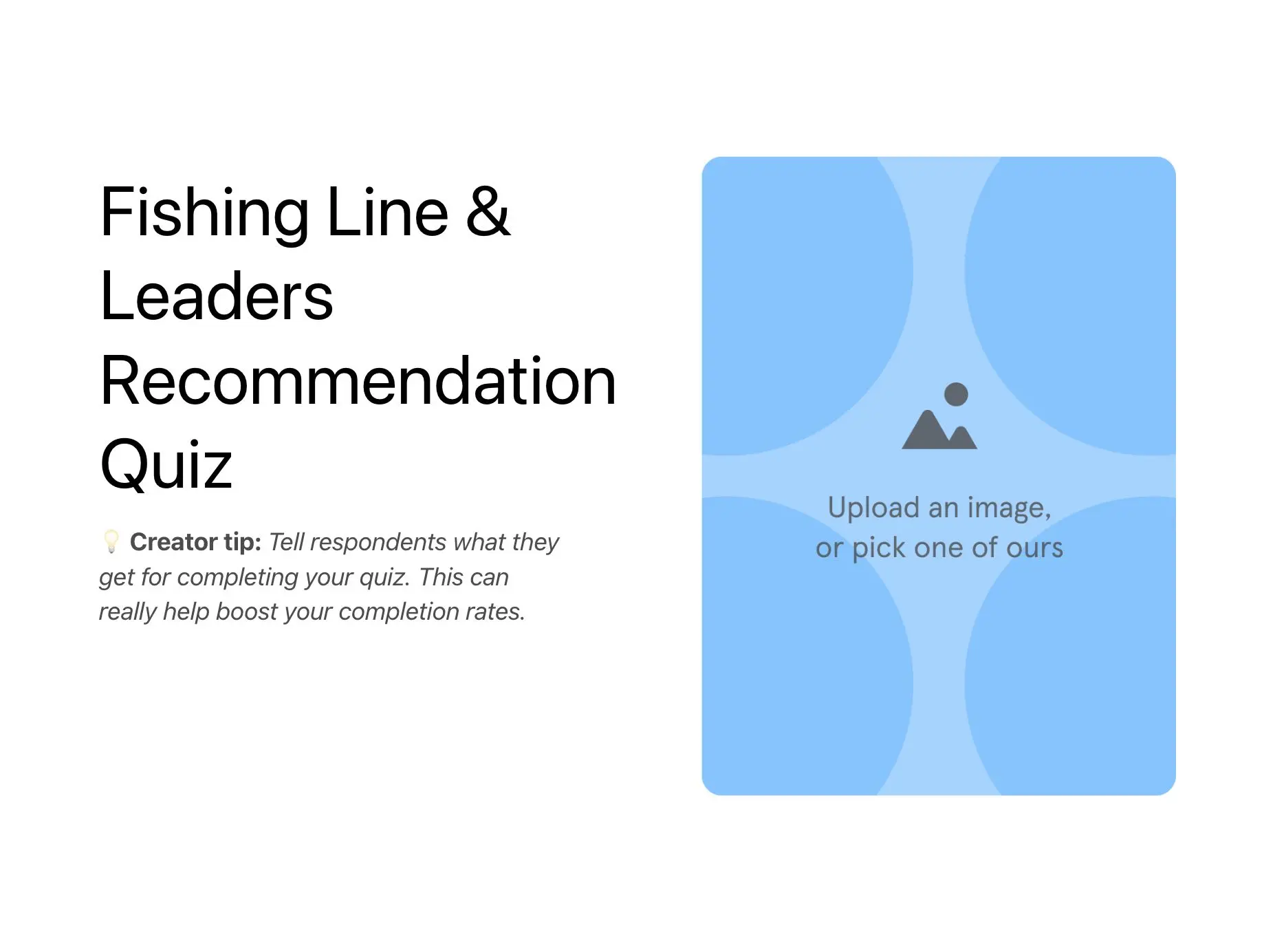 Fishing Line & Leaders Recommendation Quiz Template Hero