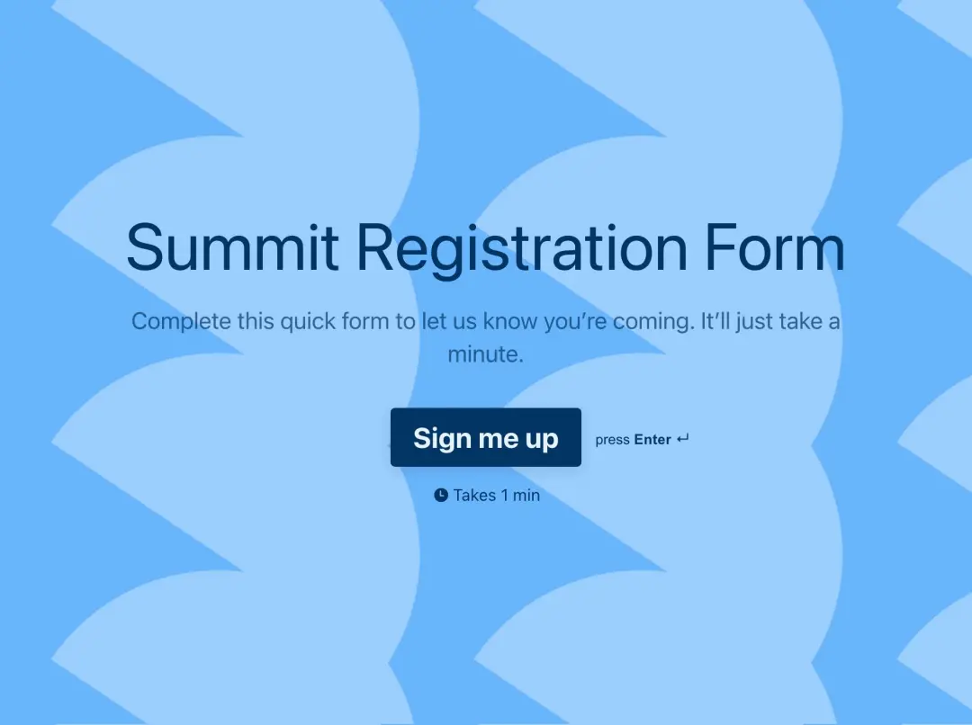 Summit Registration Form Template